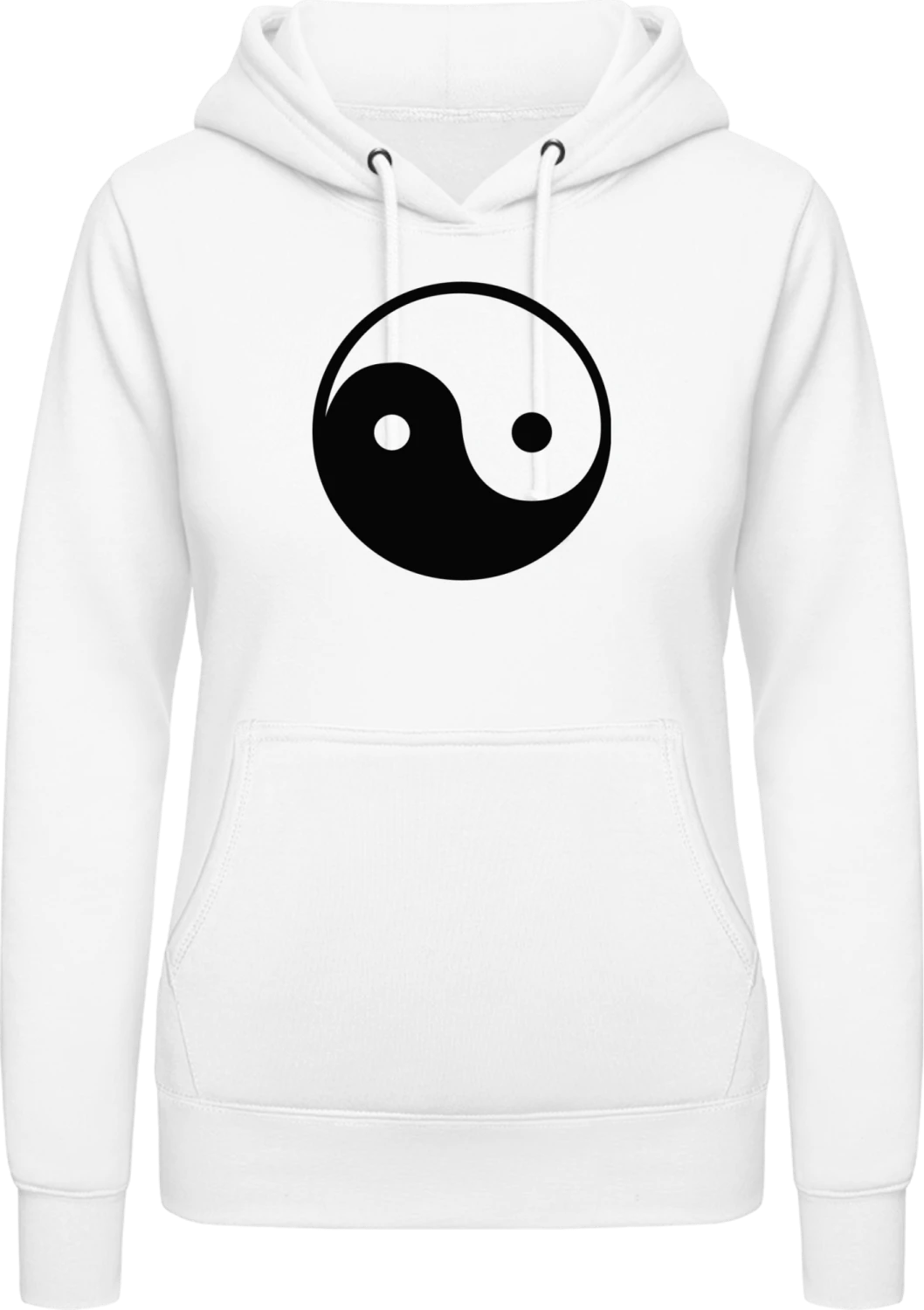 Yin und Yang Symbol - Arctic white AWDis ladies hoodie - Front