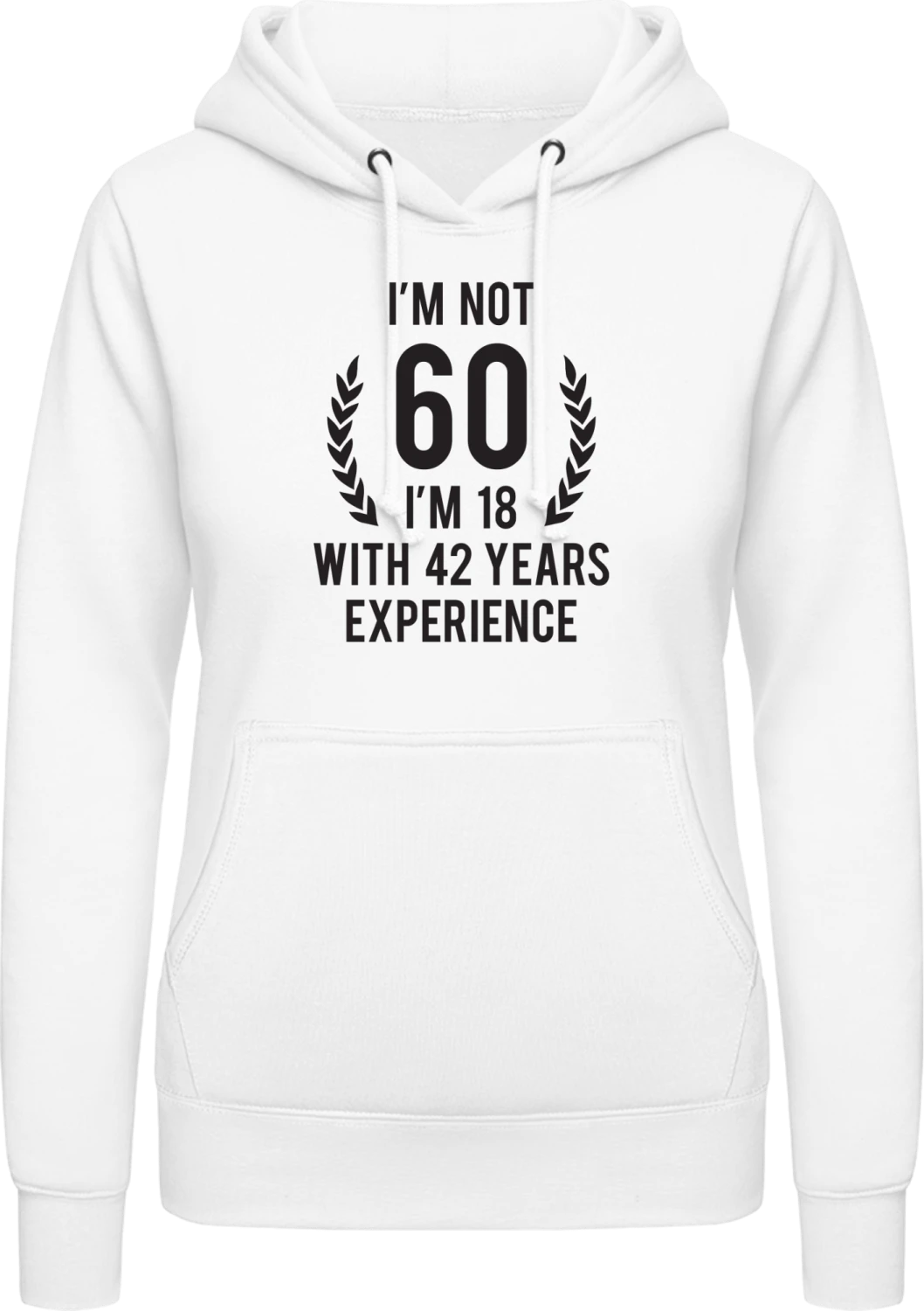 60 Years Birthday - Arctic white AWDis ladies hoodie - Front