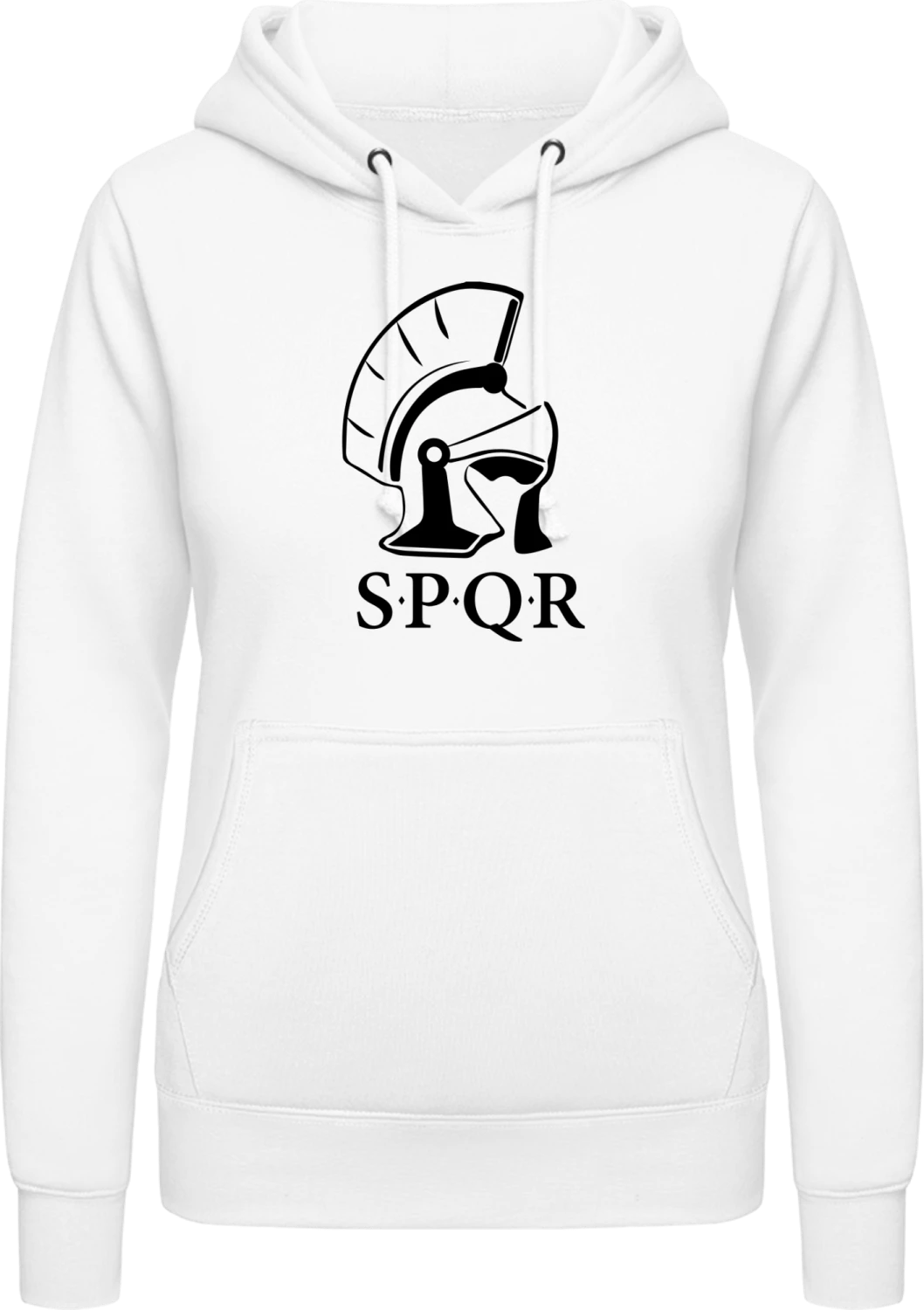 SPQR Römischer Helm - Arctic white AWDis ladies hoodie - Front