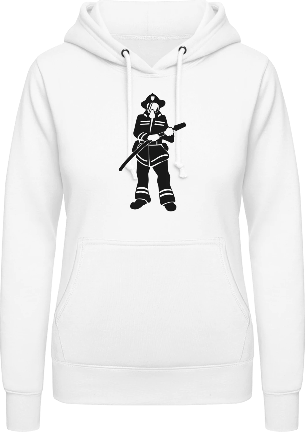 Firefighter positive - Arctic white AWDis ladies hoodie - Front