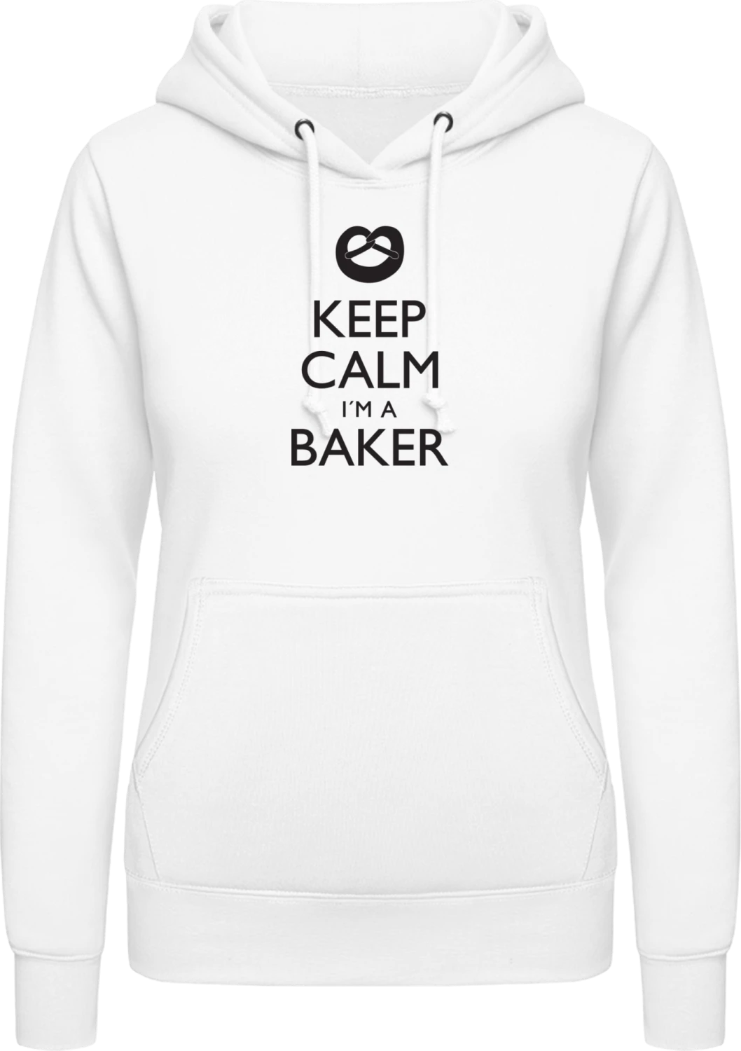 Keep Calm I'm A Baker - Arctic white AWDis ladies hoodie - Front