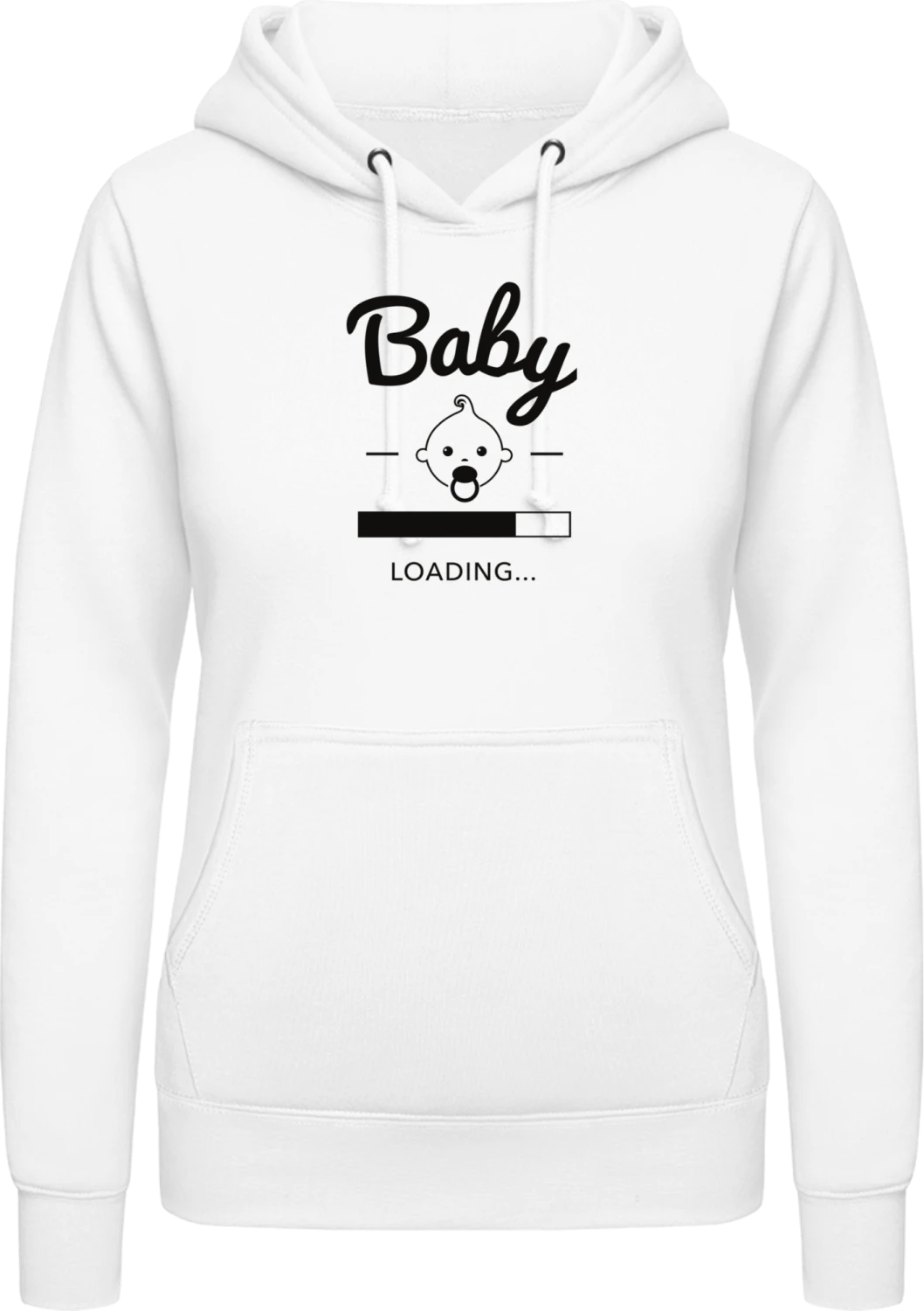 Baby in progress - Arctic white AWDis ladies hoodie - Front