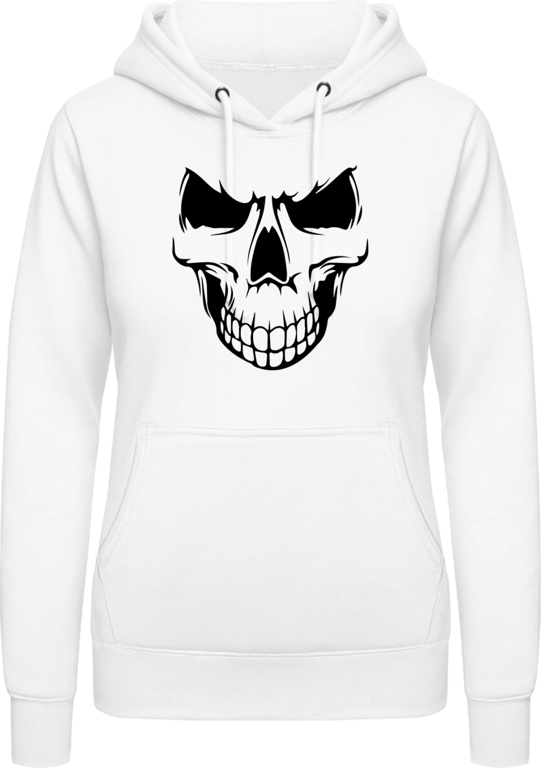 Skull Effect - Arctic white AWDis ladies hoodie - Front