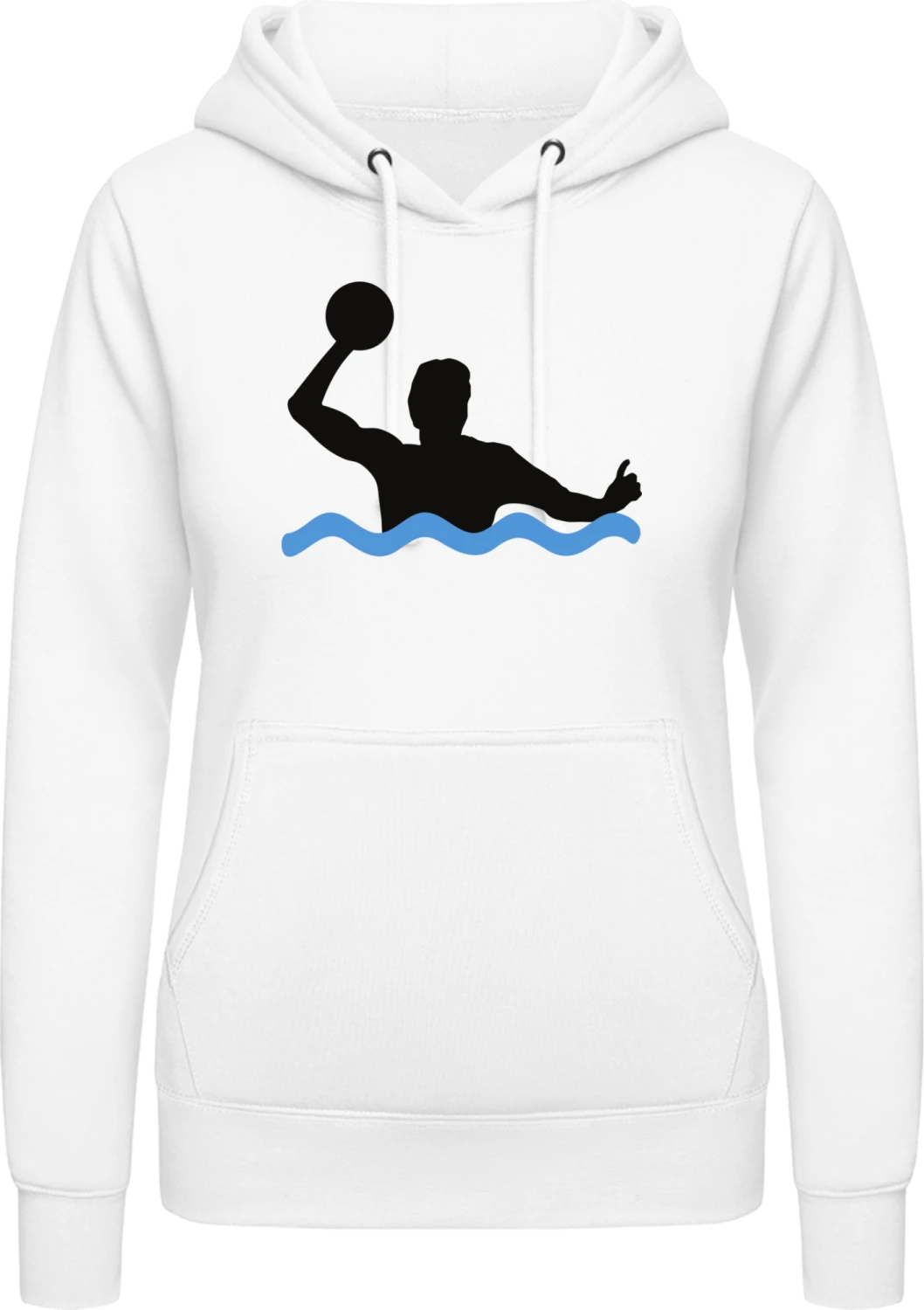 Wasserball Spieler - Arctic white AWDis ladies hoodie - Front