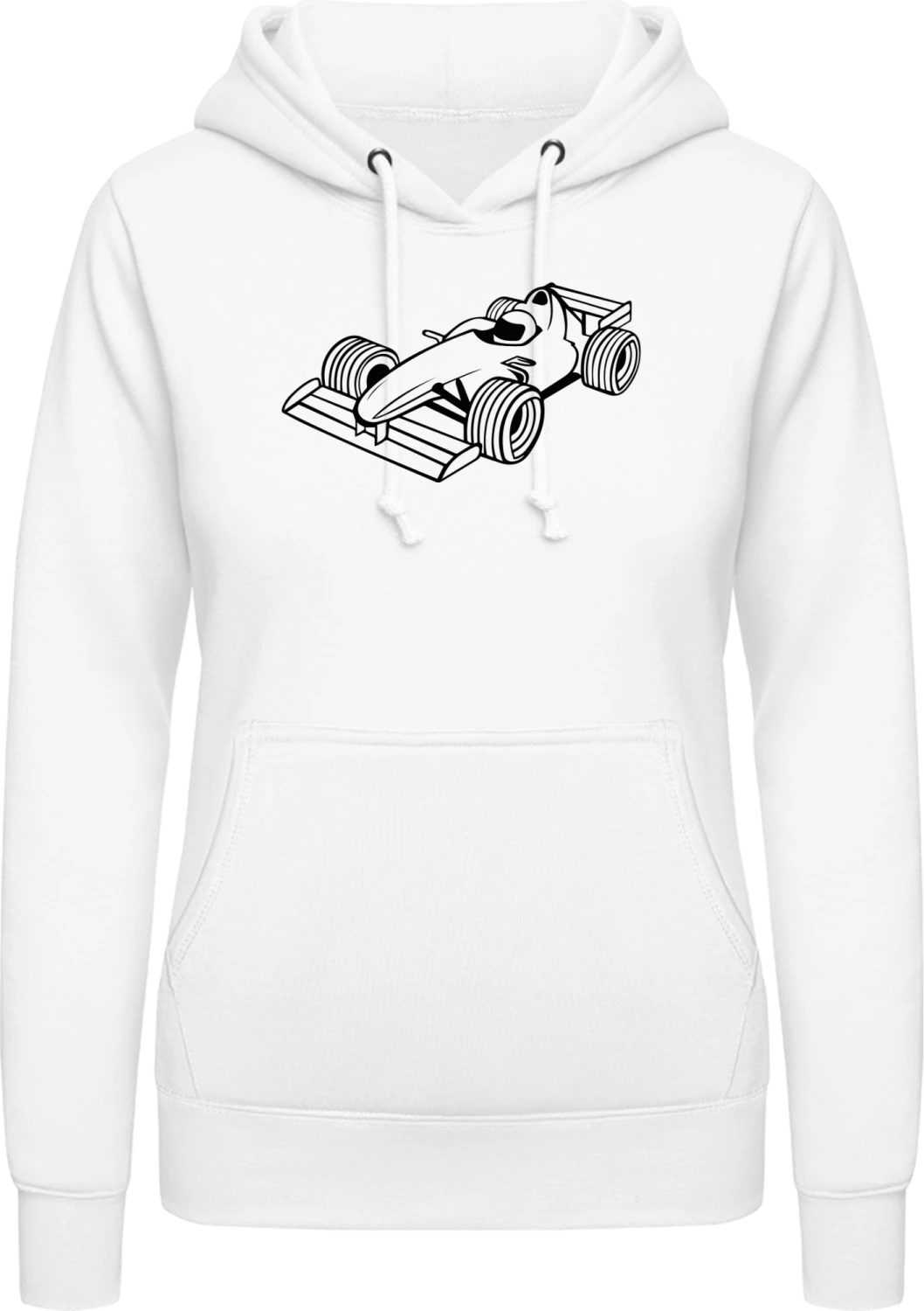 Formula 1 Racing Car - Arctic white AWDis ladies hoodie - Front