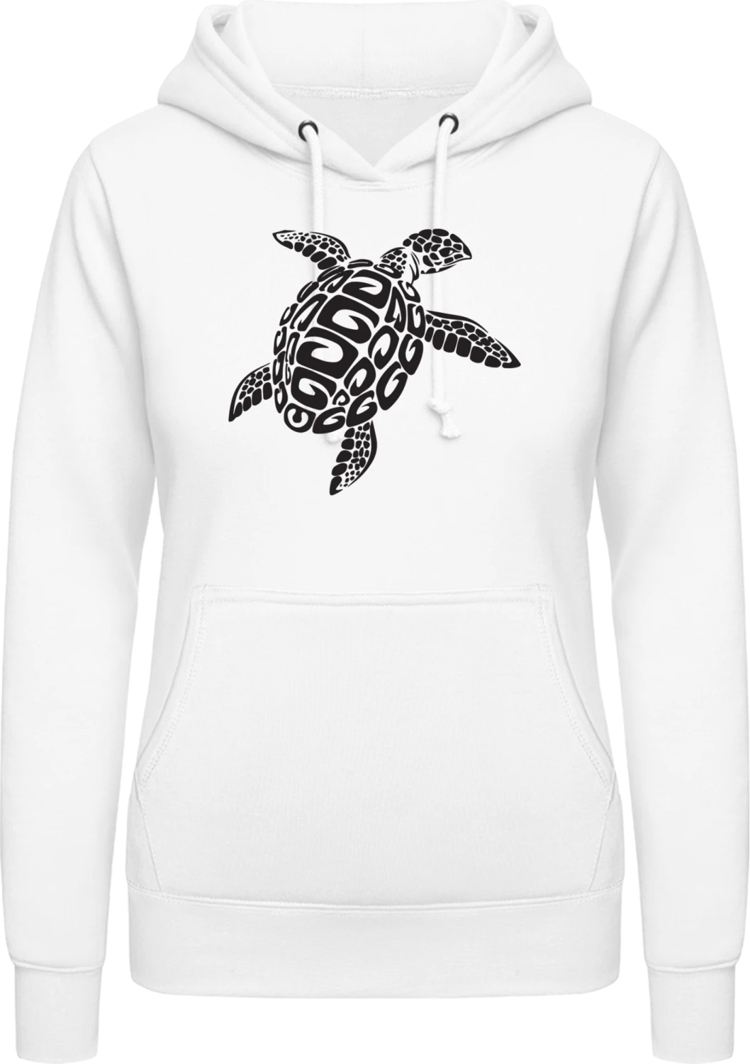 Schildkröte - Arctic white AWDis ladies hoodie - Front