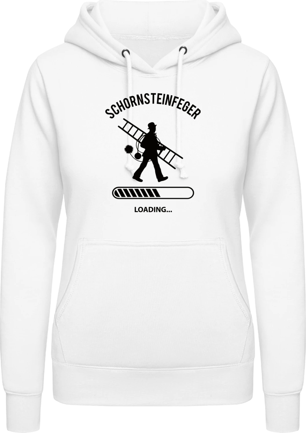 Schornsteinfeger Loading - Arctic white AWDis ladies hoodie - Front