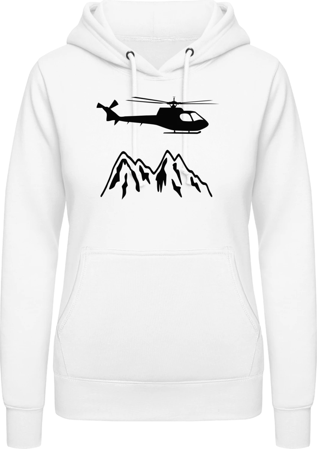 Mountain Rescue Helicopter - Arctic white AWDis ladies hoodie - Front