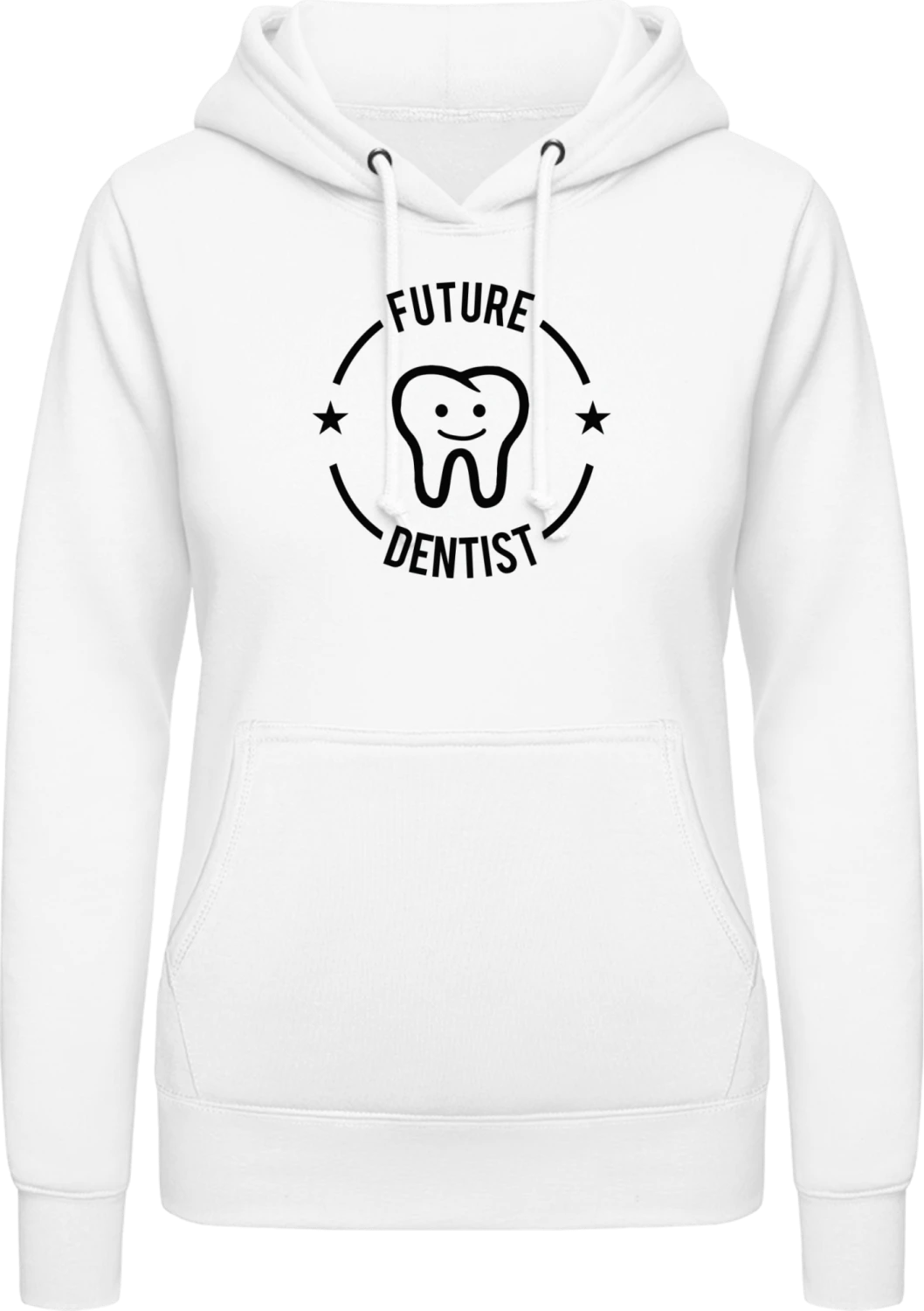 Future Dentist - Arctic white AWDis ladies hoodie - Front