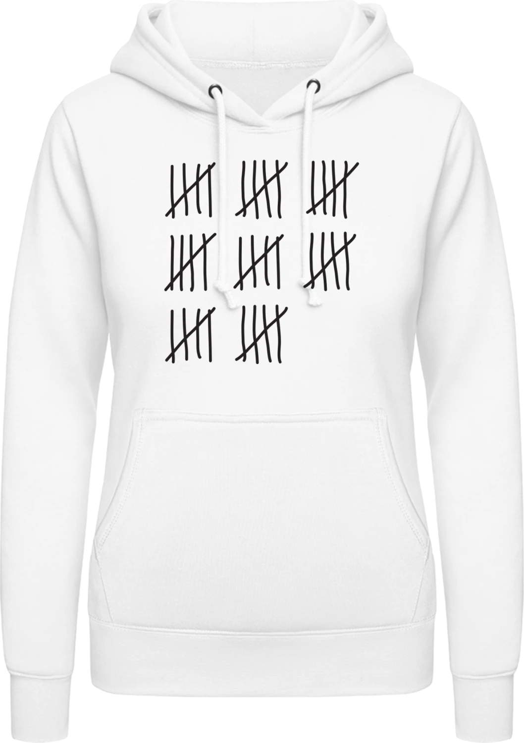 Forty Birthday - Arctic white AWDis ladies hoodie - Front