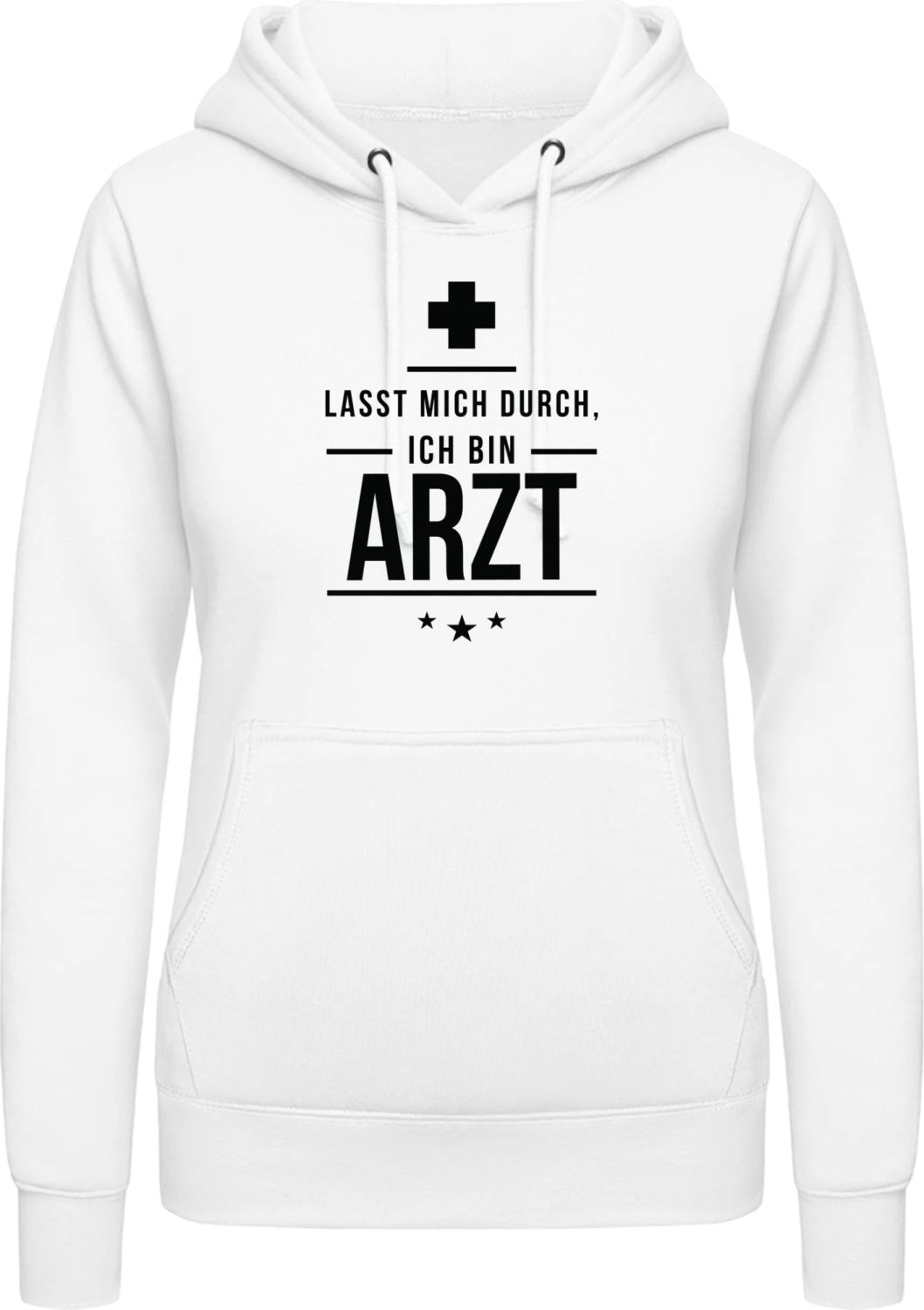 Lasst mich durch ich bin Arzt - Arctic white AWDis ladies hoodie - Front