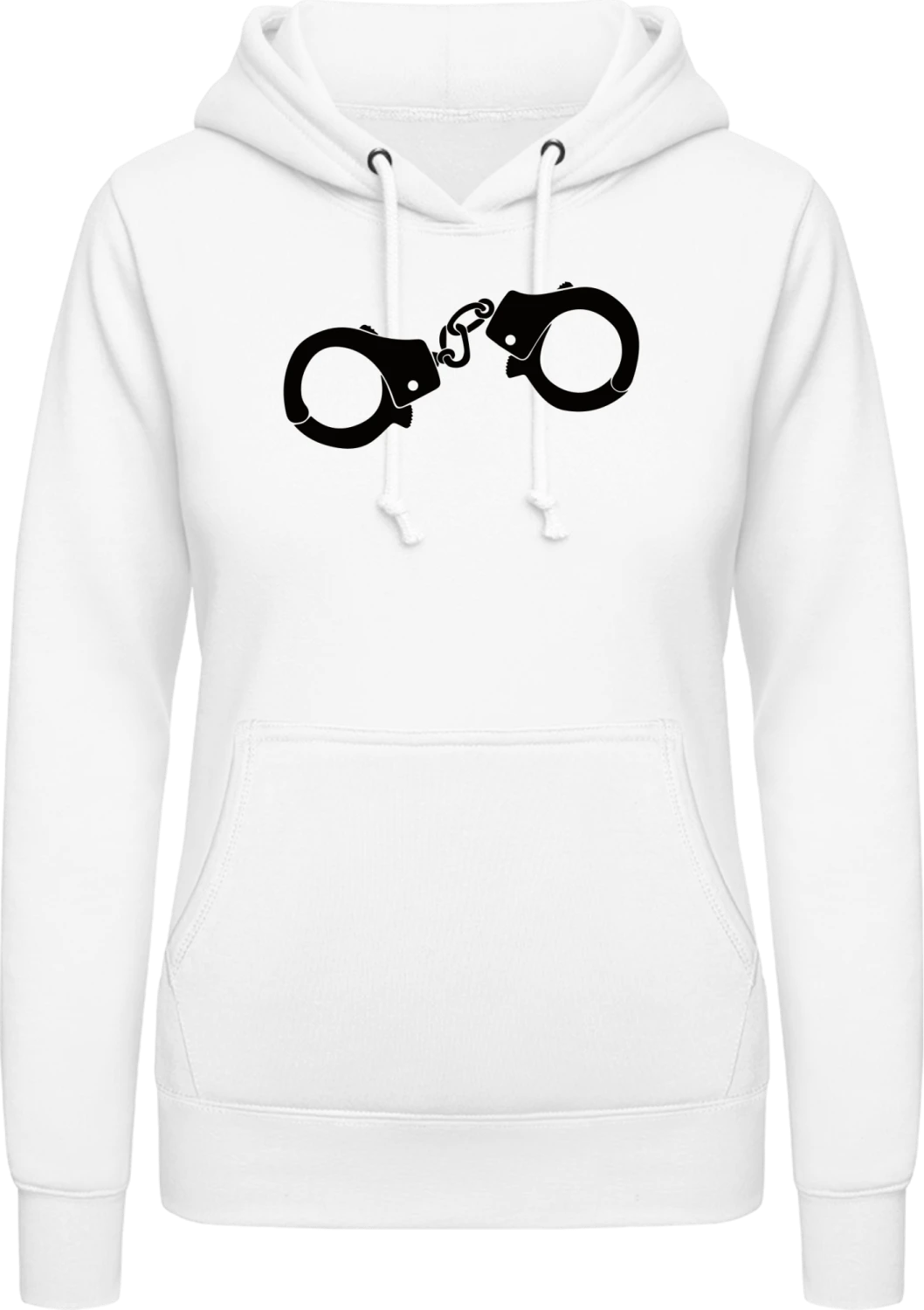 Handschellen - Arctic white AWDis ladies hoodie - Front