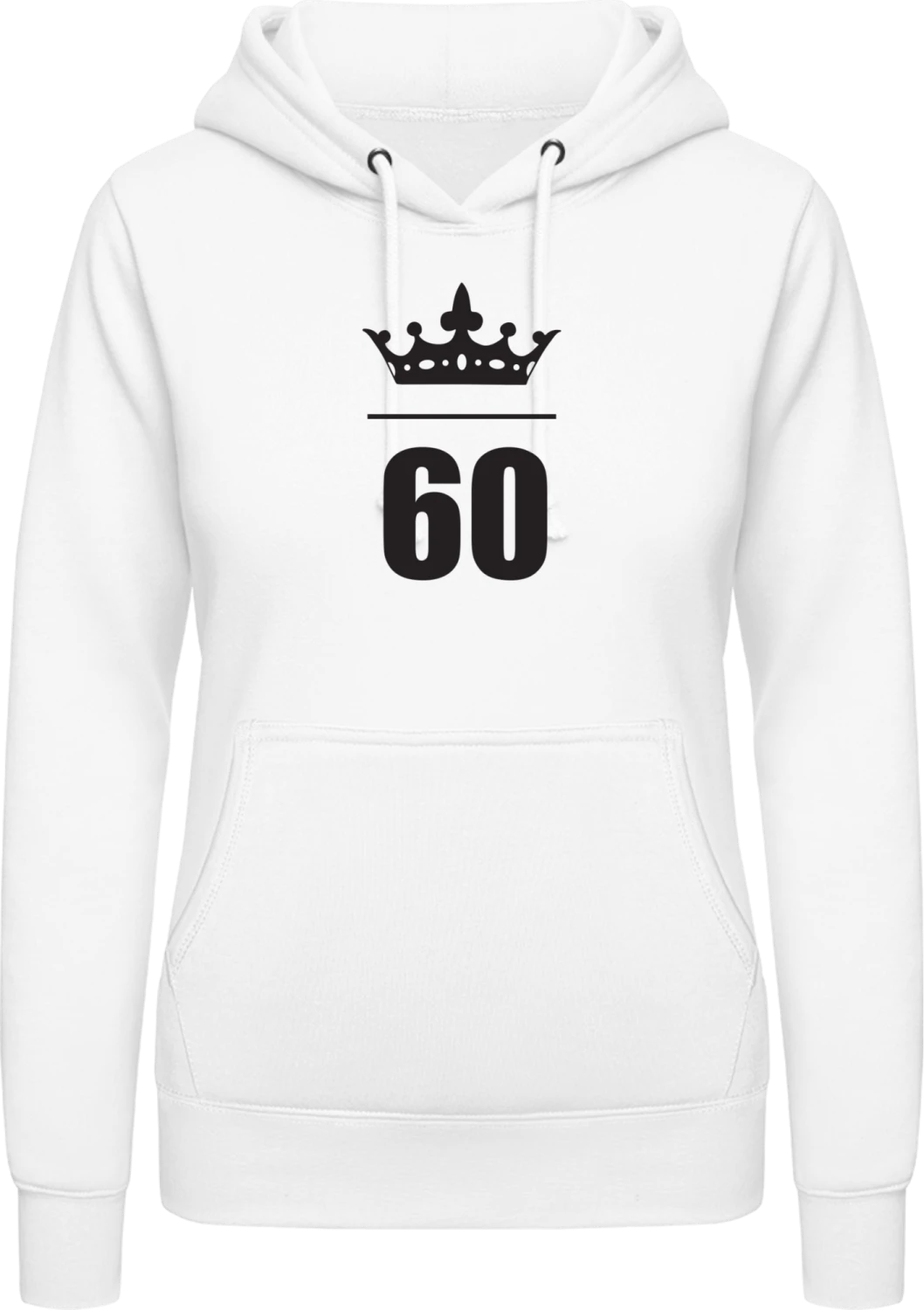 Sixty 60 Years Birthday - Arctic white AWDis ladies hoodie - Front