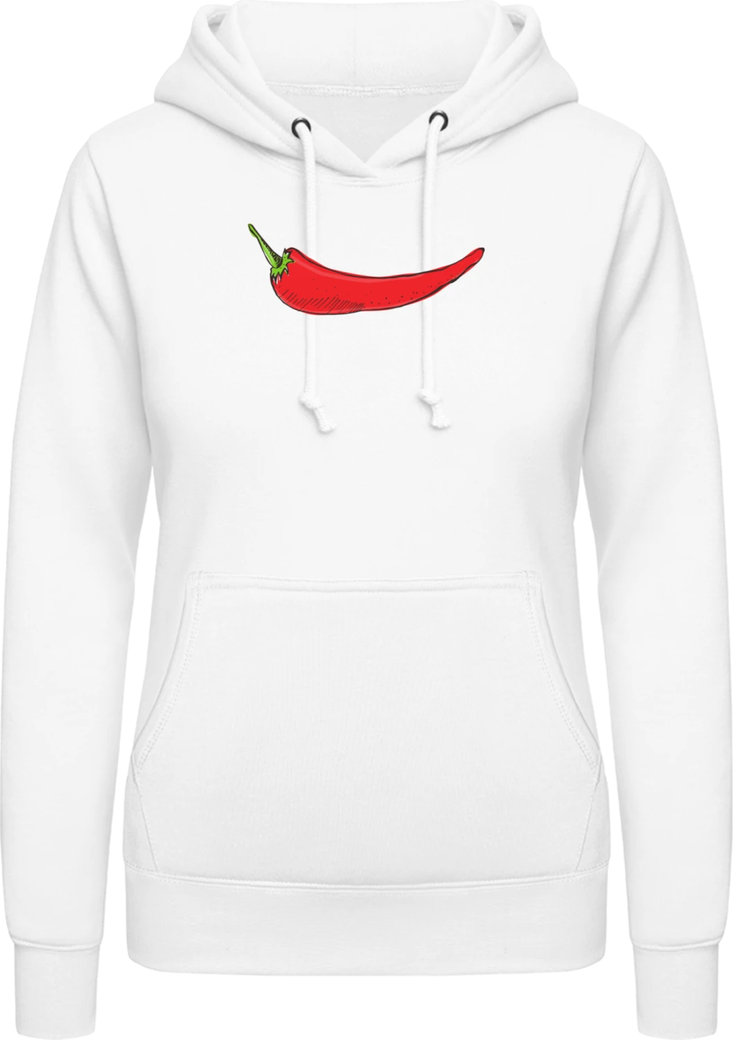 Peperoni - Arctic white AWDis ladies hoodie - Front