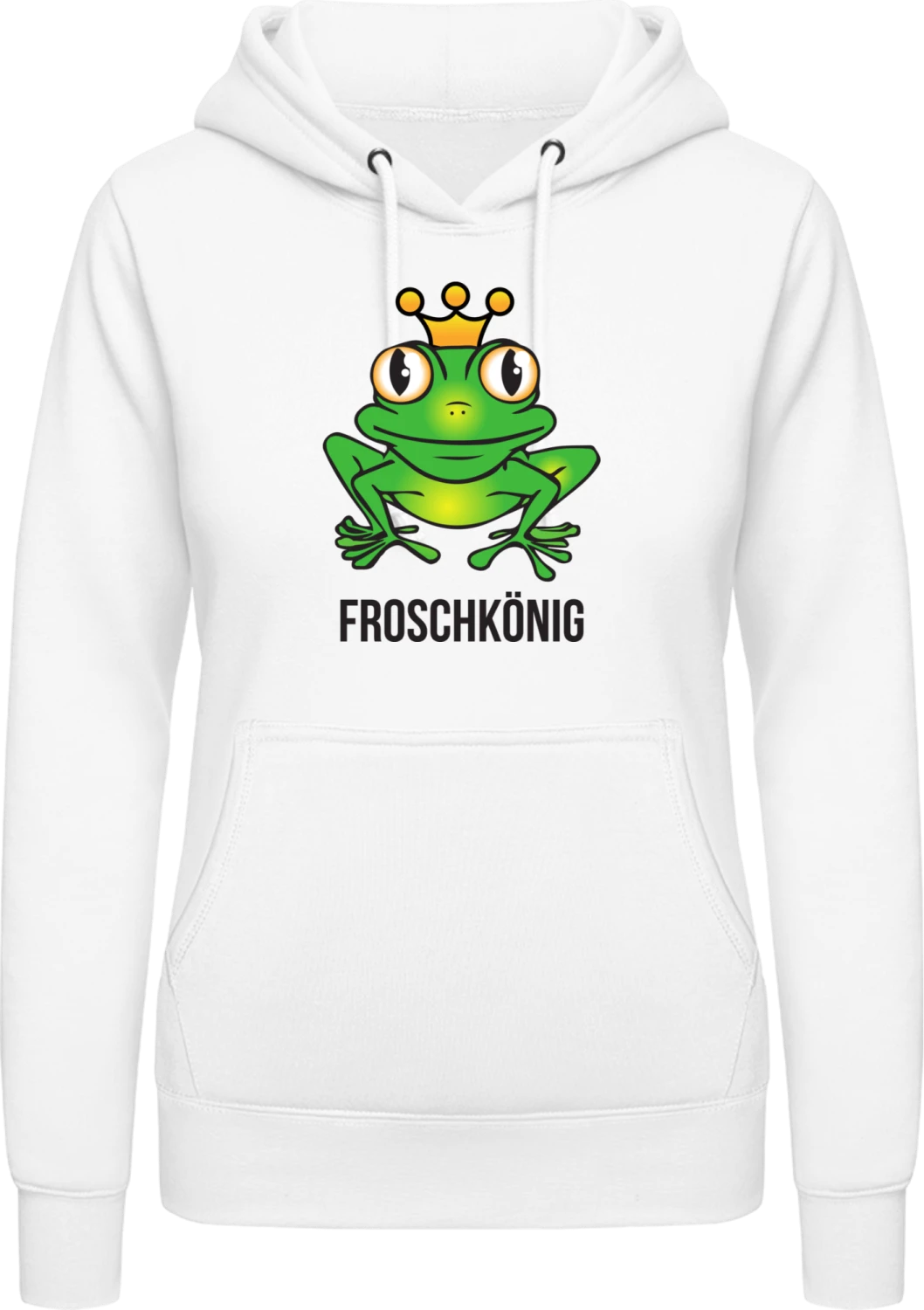 Froschkönig - Arctic white AWDis ladies hoodie - Front