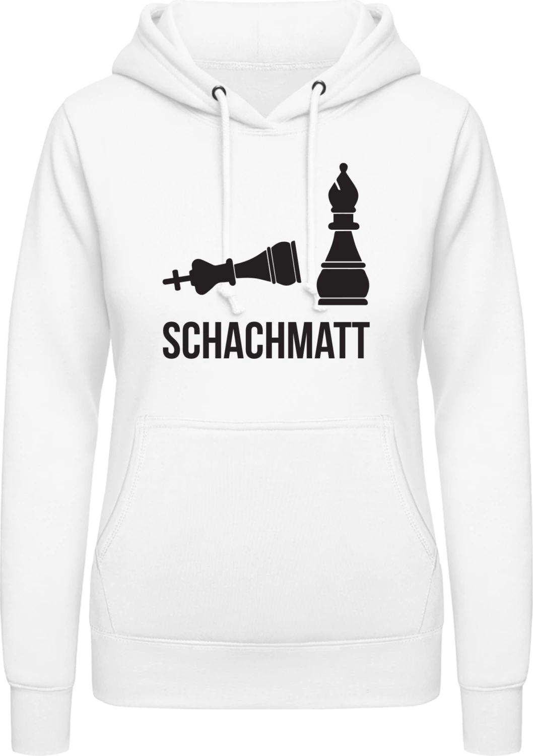 Schachmatt - Arctic white AWDis ladies hoodie - Front