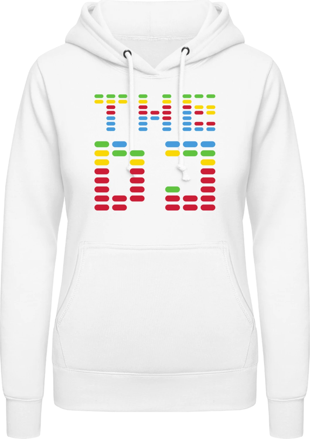 DJ The DeeJay - Arctic white AWDis ladies hoodie - Front