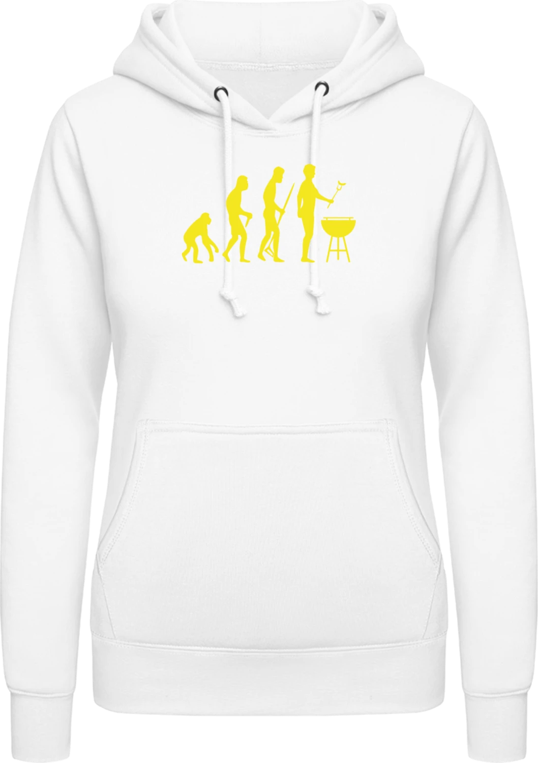 Grill Evolution - Arctic white AWDis ladies hoodie - Front