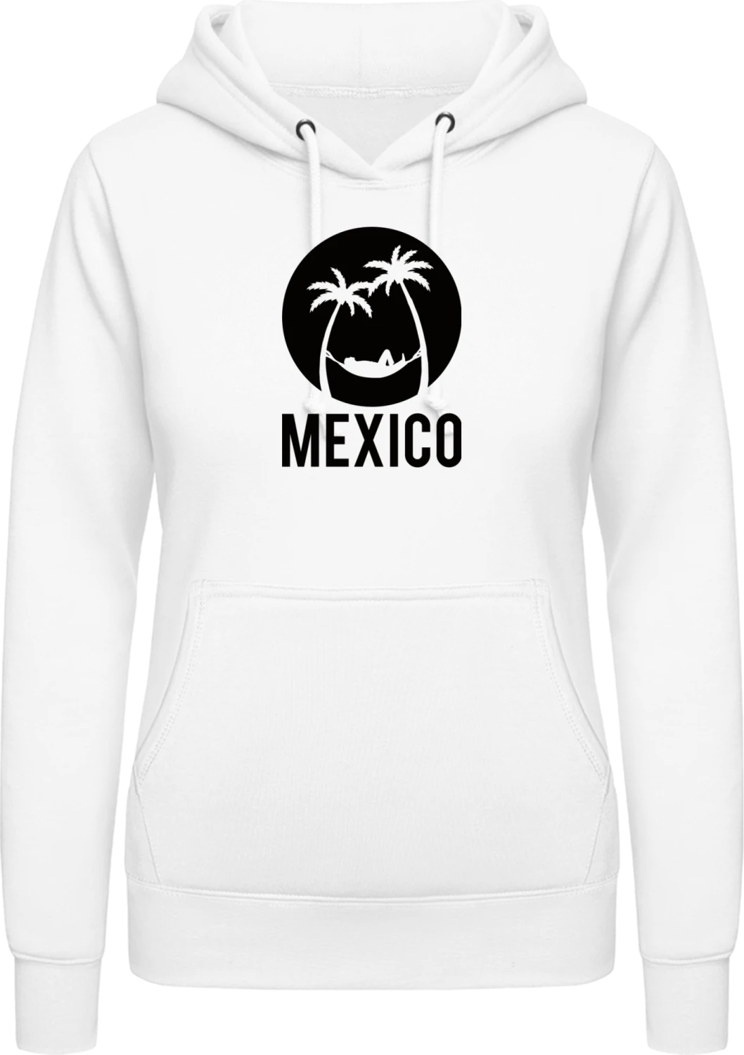 Mexico Lifestyle - Arctic white AWDis ladies hoodie - Front