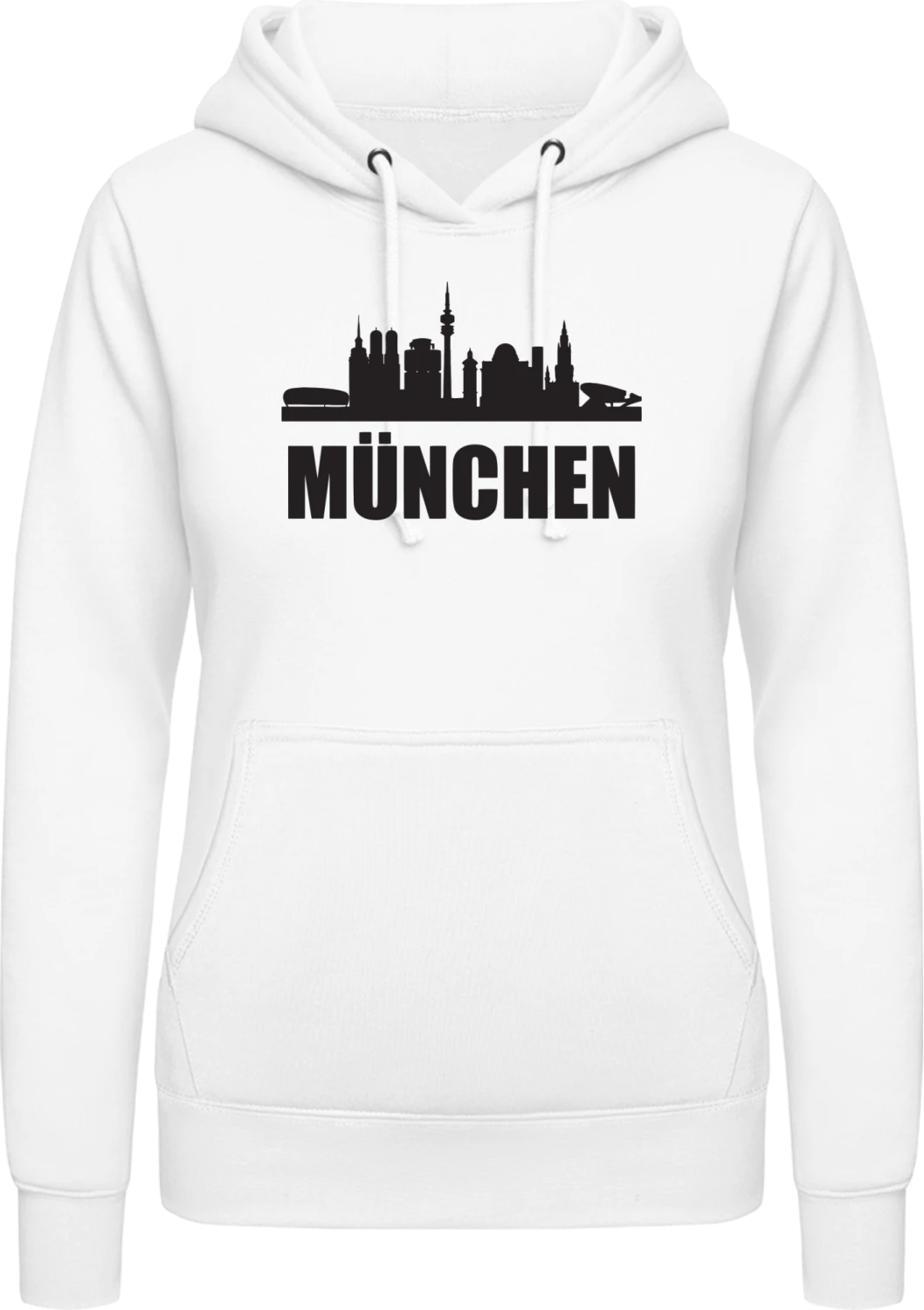 München - Arctic white AWDis ladies hoodie - Front