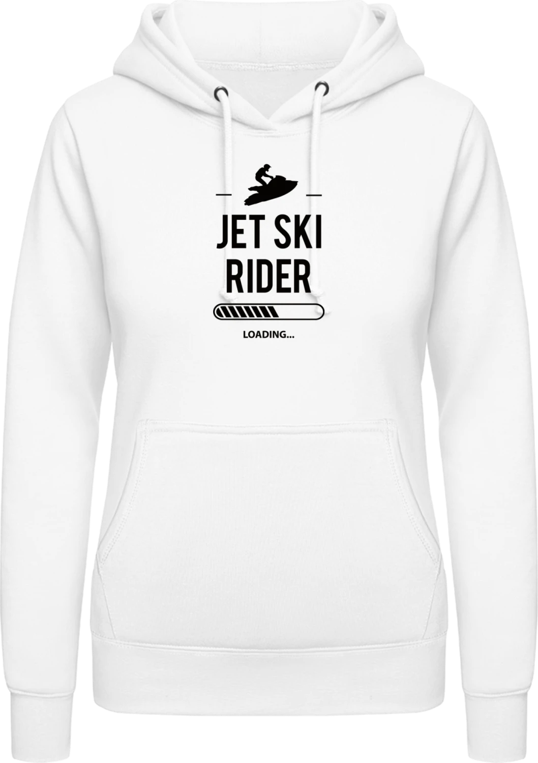 Jet Ski Rider Loading - Arctic white AWDis ladies hoodie - Front