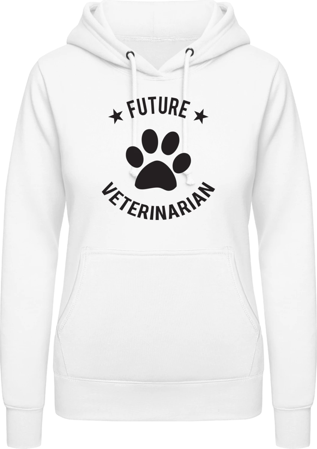 Future Veterinarian - Arctic white AWDis ladies hoodie - Front