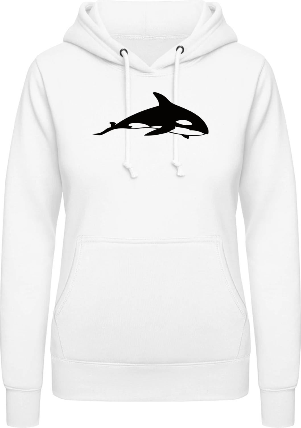 Orca Schwertwal - Arctic white AWDis ladies hoodie - Front