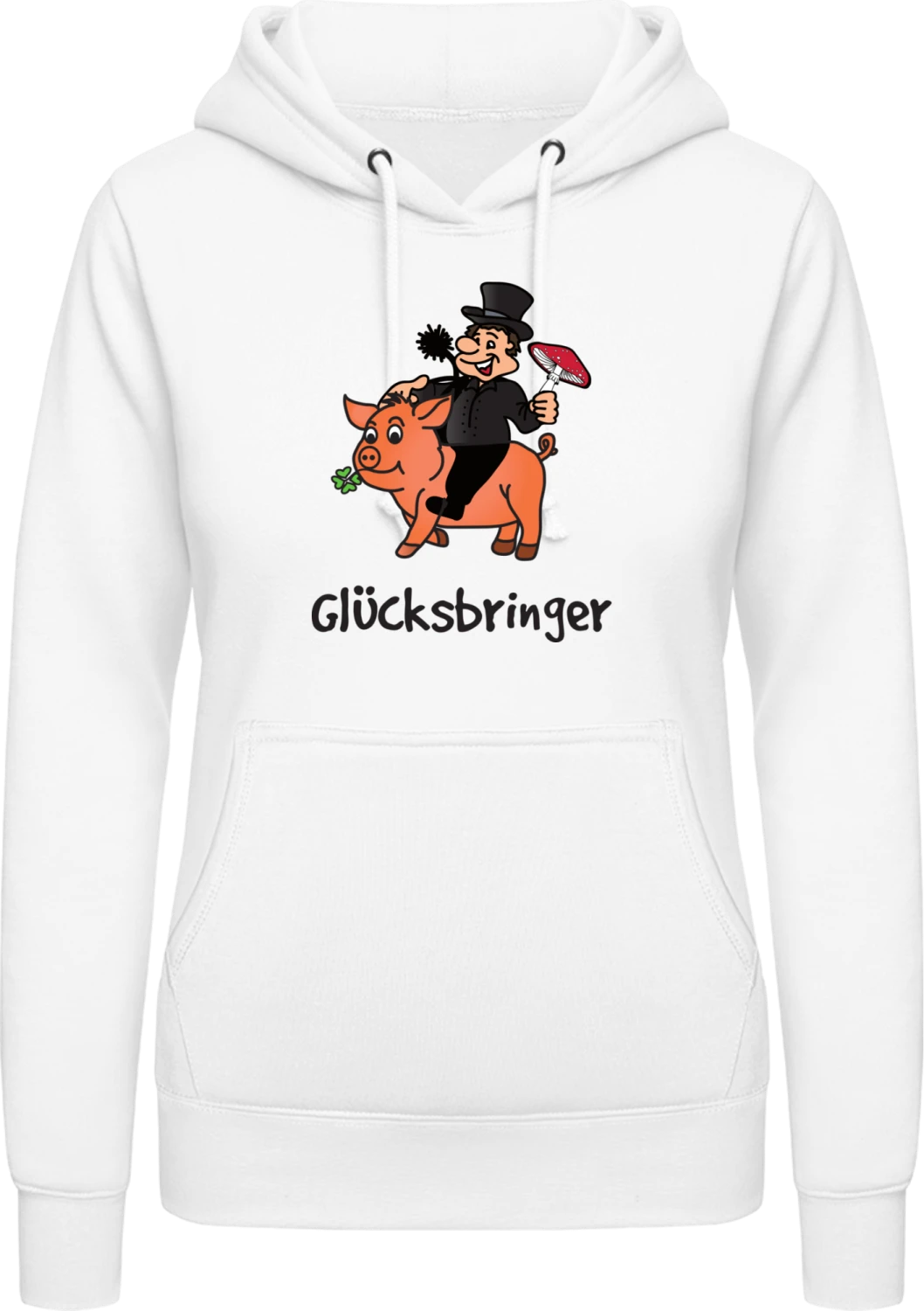 Glücksbringer - Arctic white AWDis ladies hoodie - Front