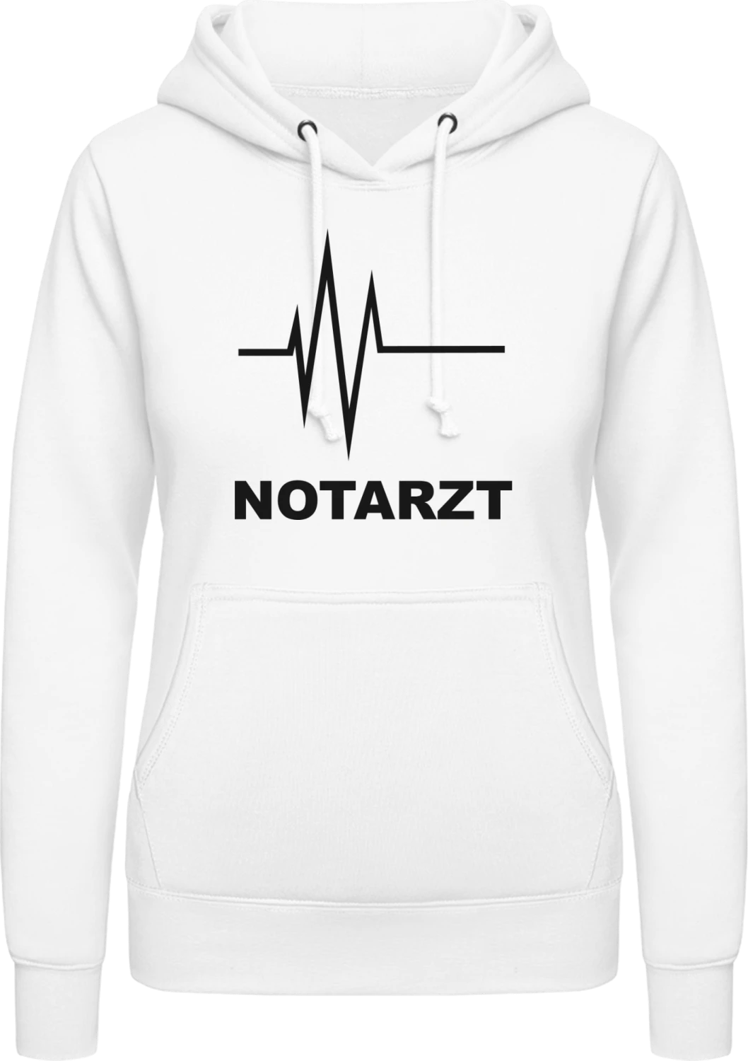 Notarzt Herzschlag - Arctic white AWDis ladies hoodie - Front