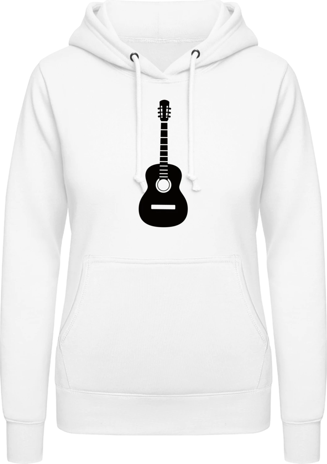 Classic Guitar - Arctic white AWDis ladies hoodie - Front