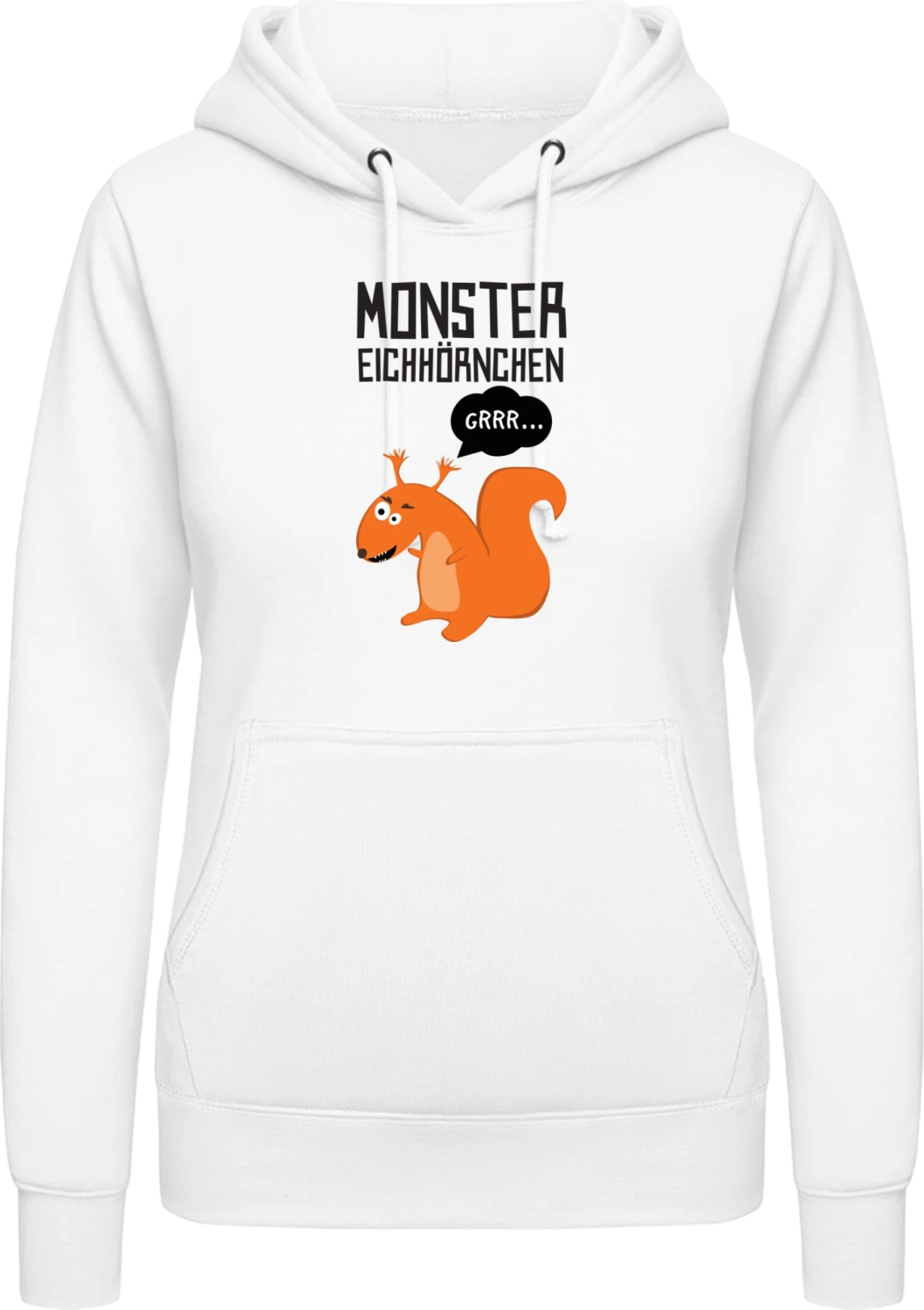 Lustiges Eichhörnchen - Arctic white AWDis ladies hoodie - Front