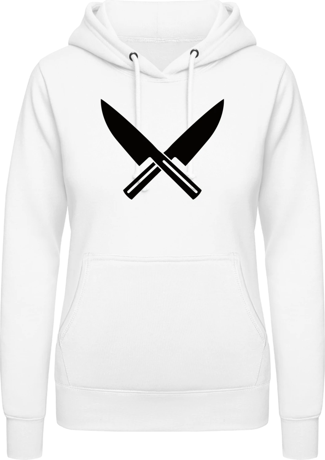 Messer - Arctic white AWDis ladies hoodie - Front