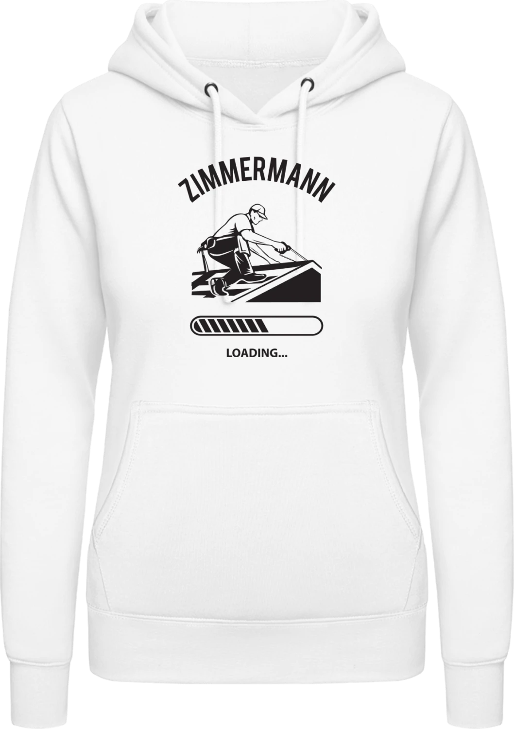 Zimmermann Loading - Arctic white AWDis ladies hoodie - Front