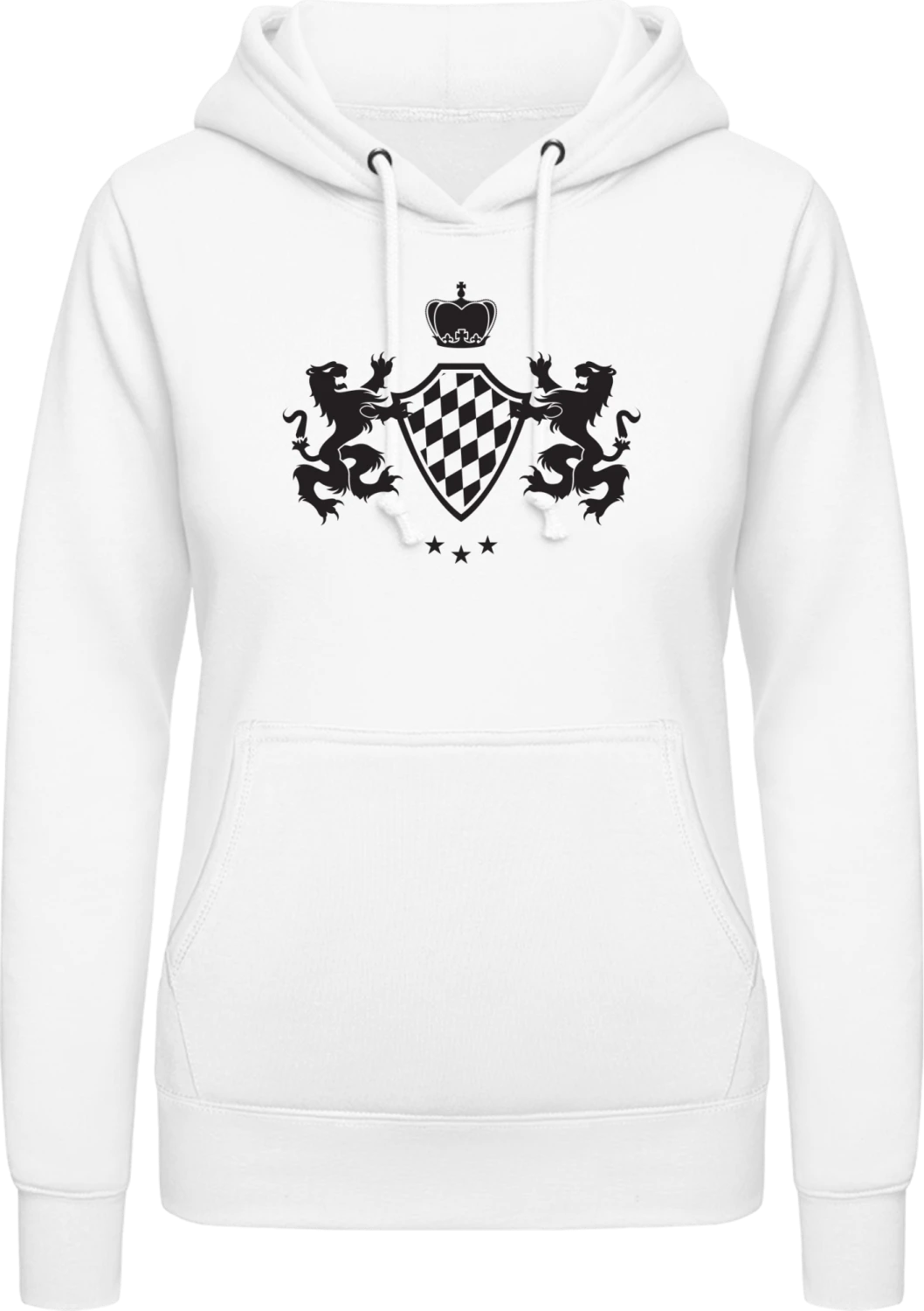 Bavarian Bayern - Arctic white AWDis ladies hoodie - Front