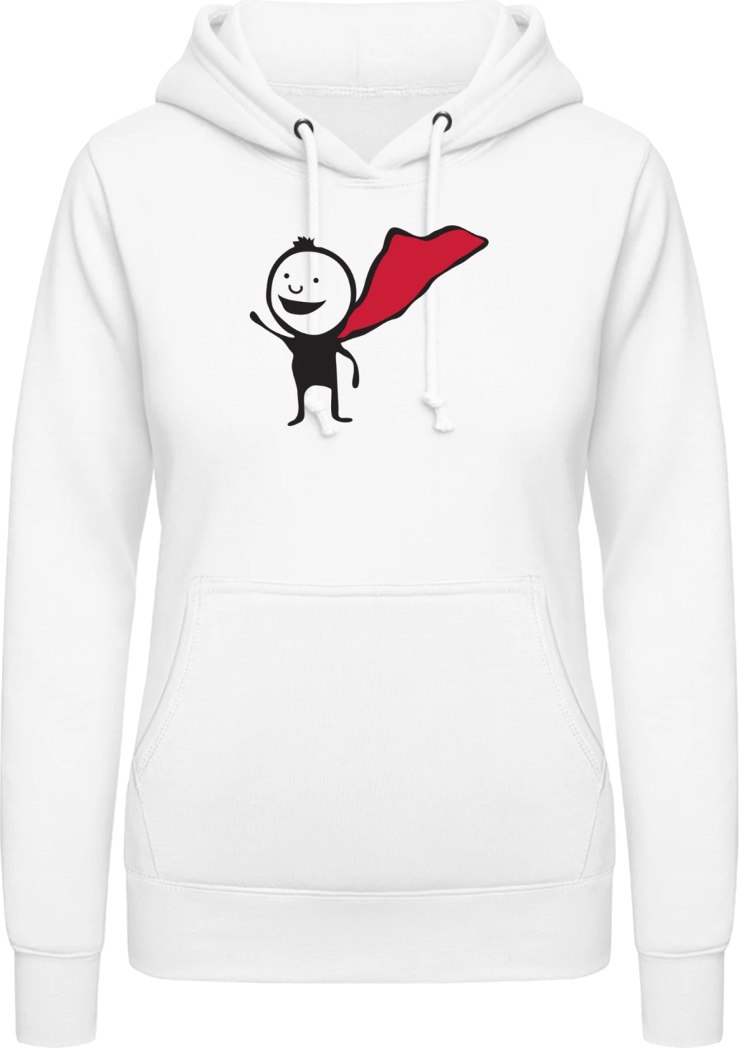 Comic Superhero - Arctic white AWDis ladies hoodie - Front