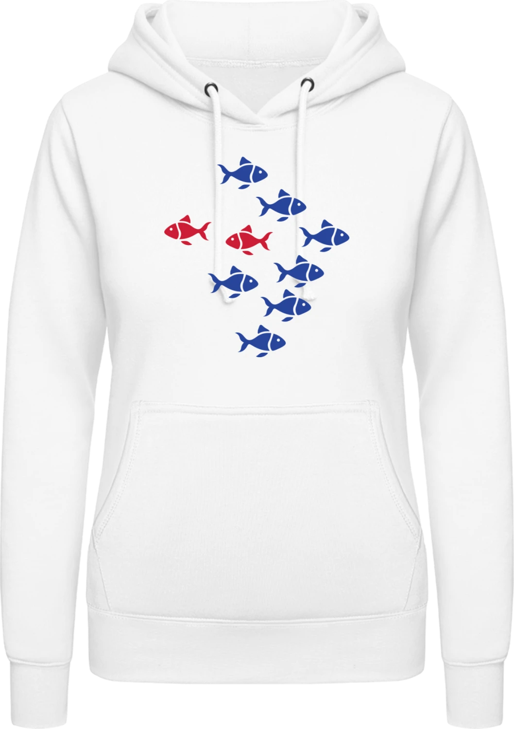 Be Different - Arctic white AWDis ladies hoodie - Front