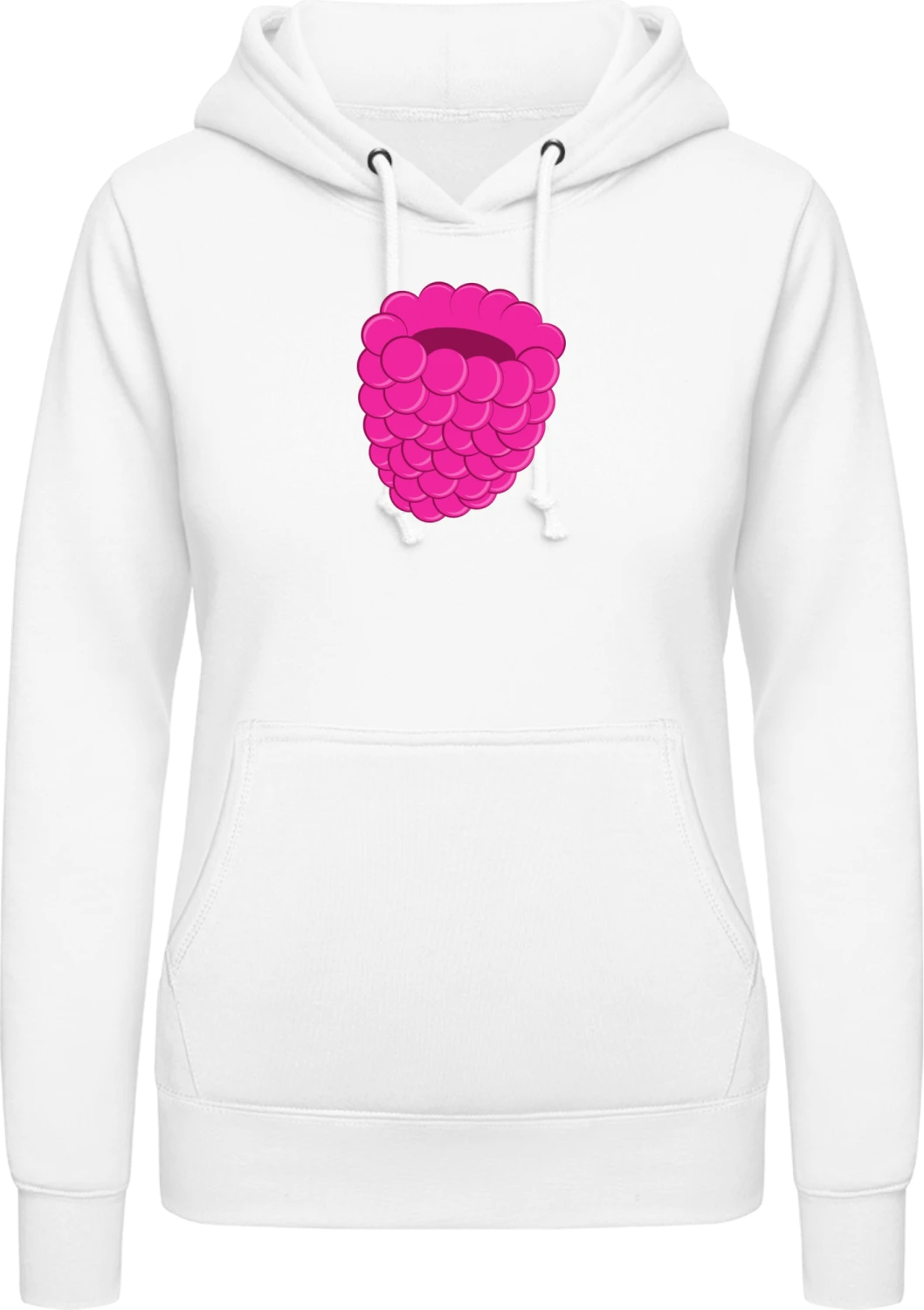 Himbeere - Arctic white AWDis ladies hoodie - Front