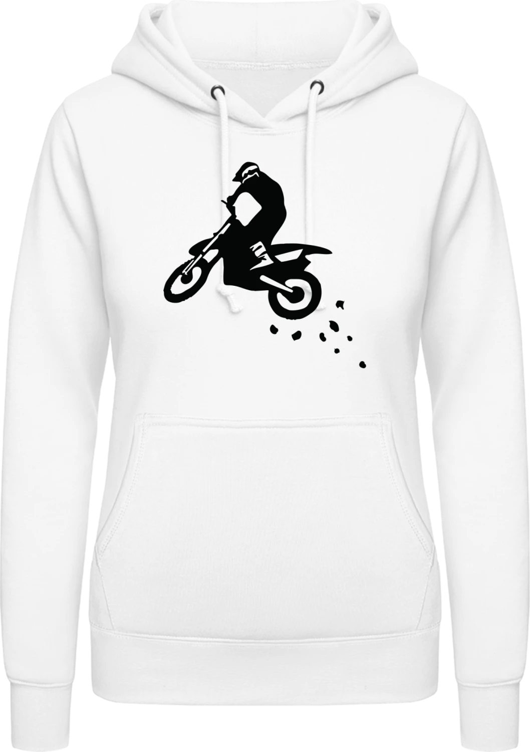 Motocross Jump - Arctic white AWDis ladies hoodie - Front