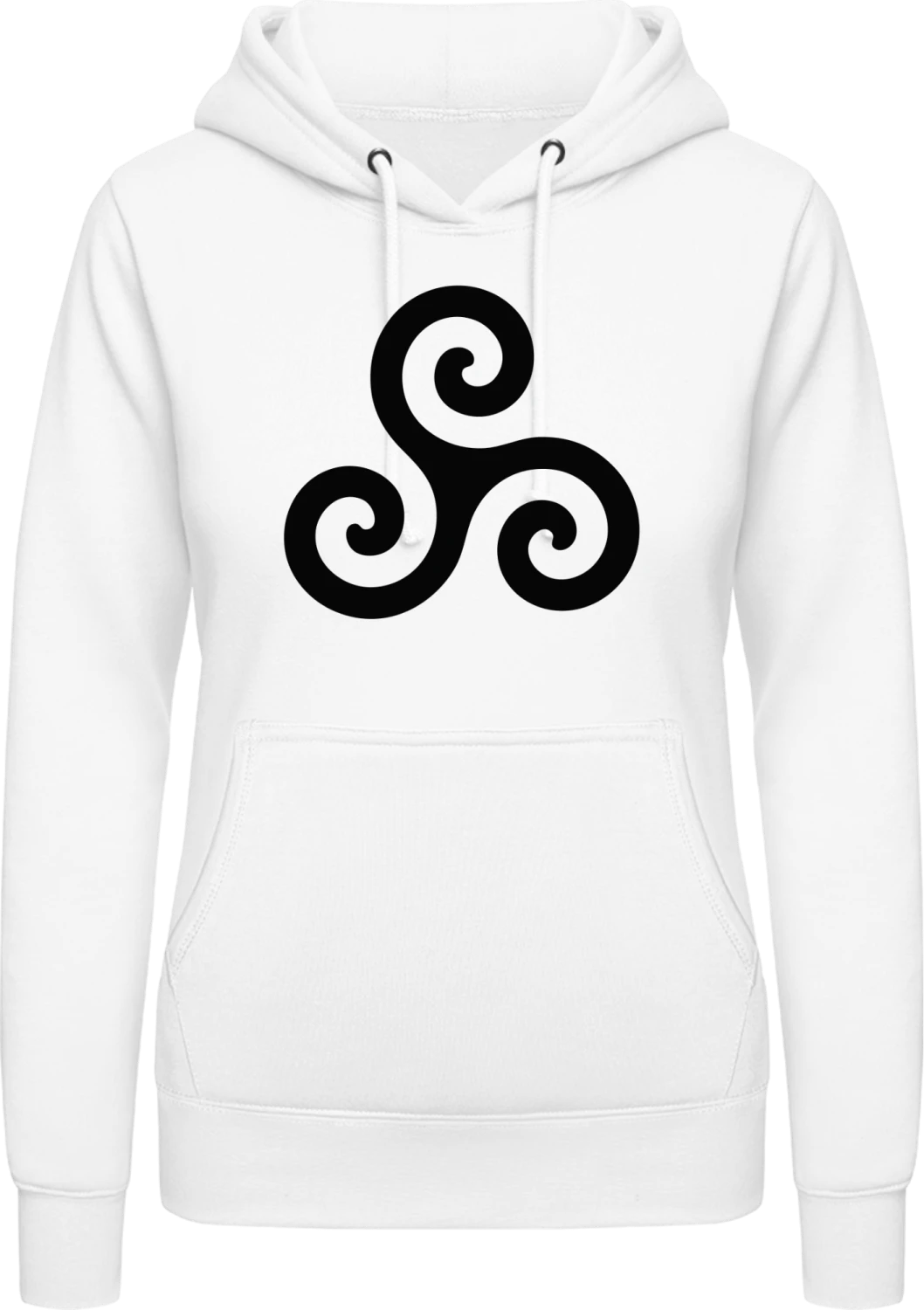 Triskelen Spirale - Arctic white AWDis ladies hoodie - Front