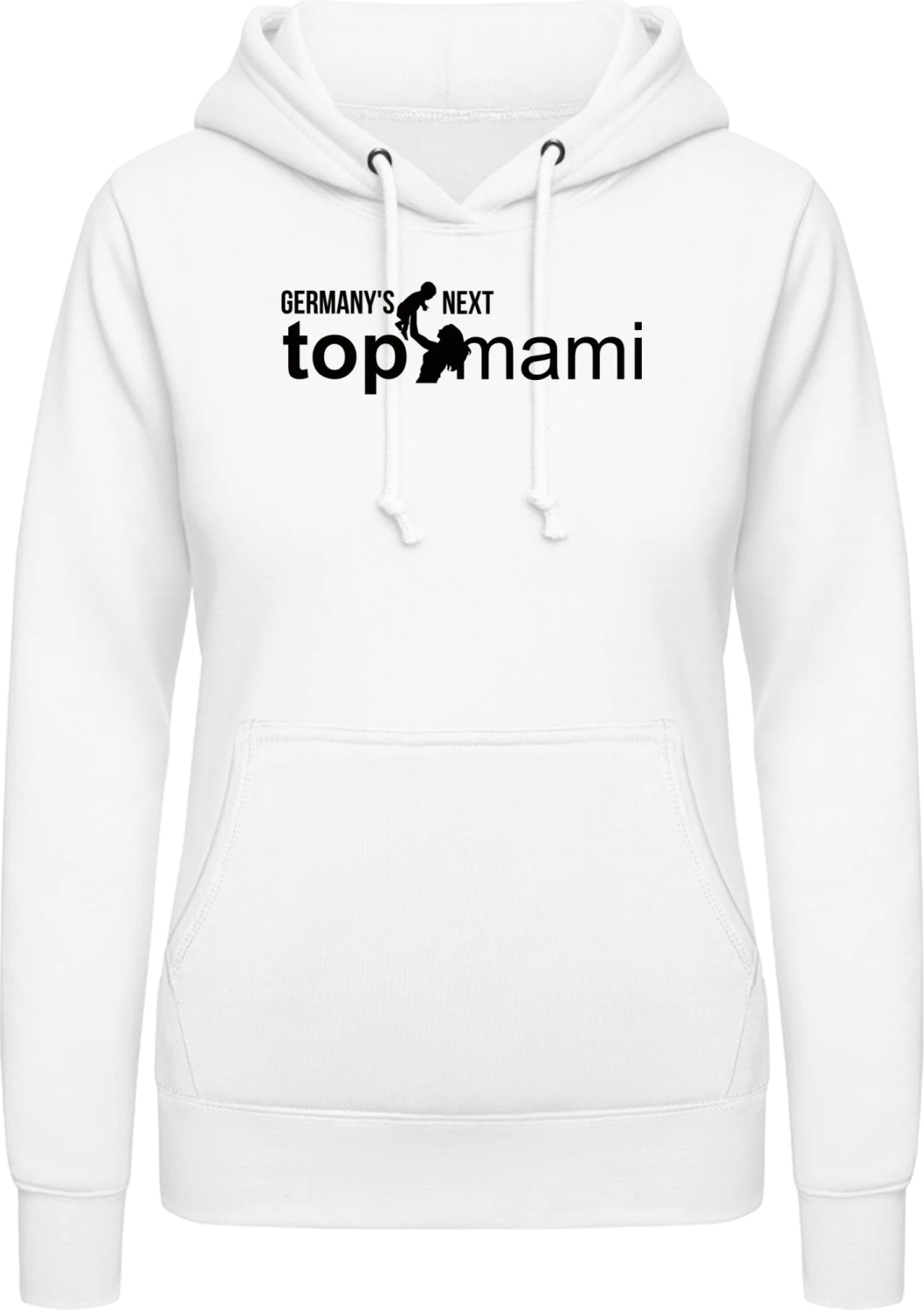 Germany's Next Top Mami - Arctic white AWDis ladies hoodie - Front