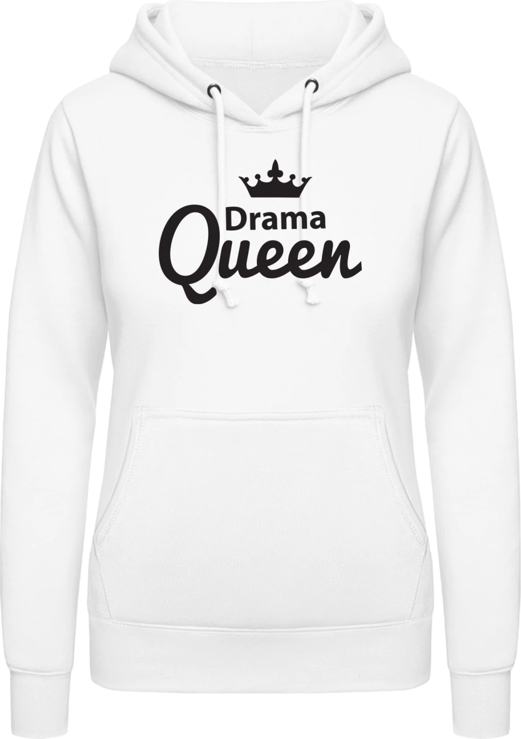 Drama Queen Crown - Arctic white AWDis ladies hoodie - Front