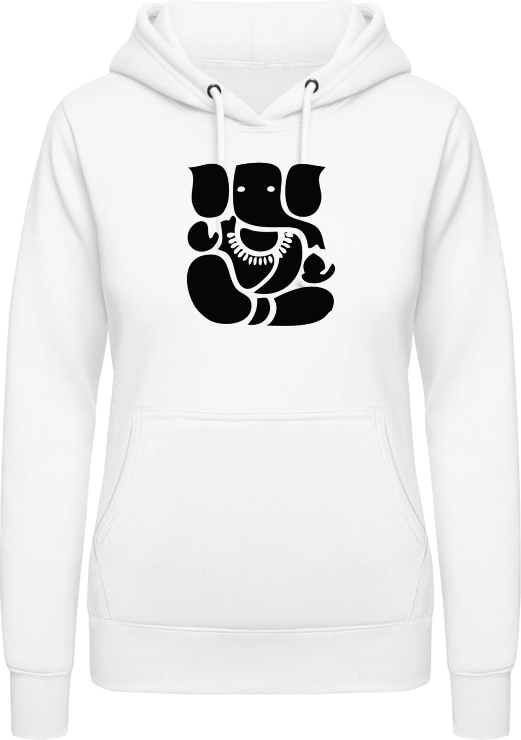 Ida Gunji Ganesha - Arctic white AWDis ladies hoodie - Front