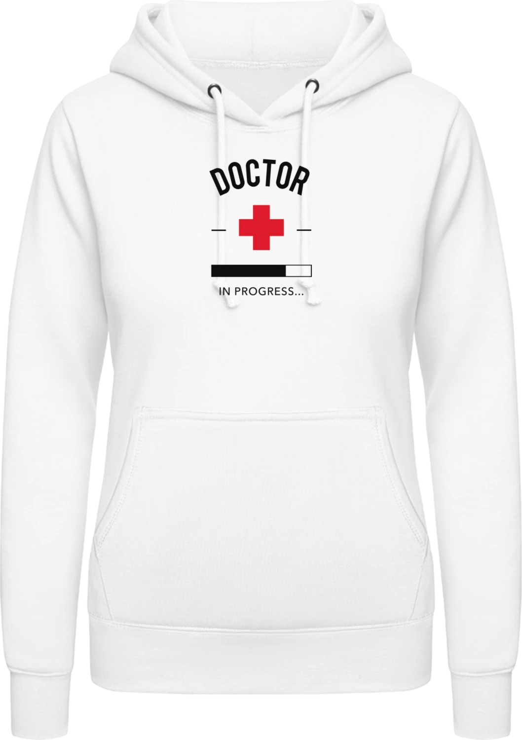 Doctor loading - Arctic white AWDis ladies hoodie - Front