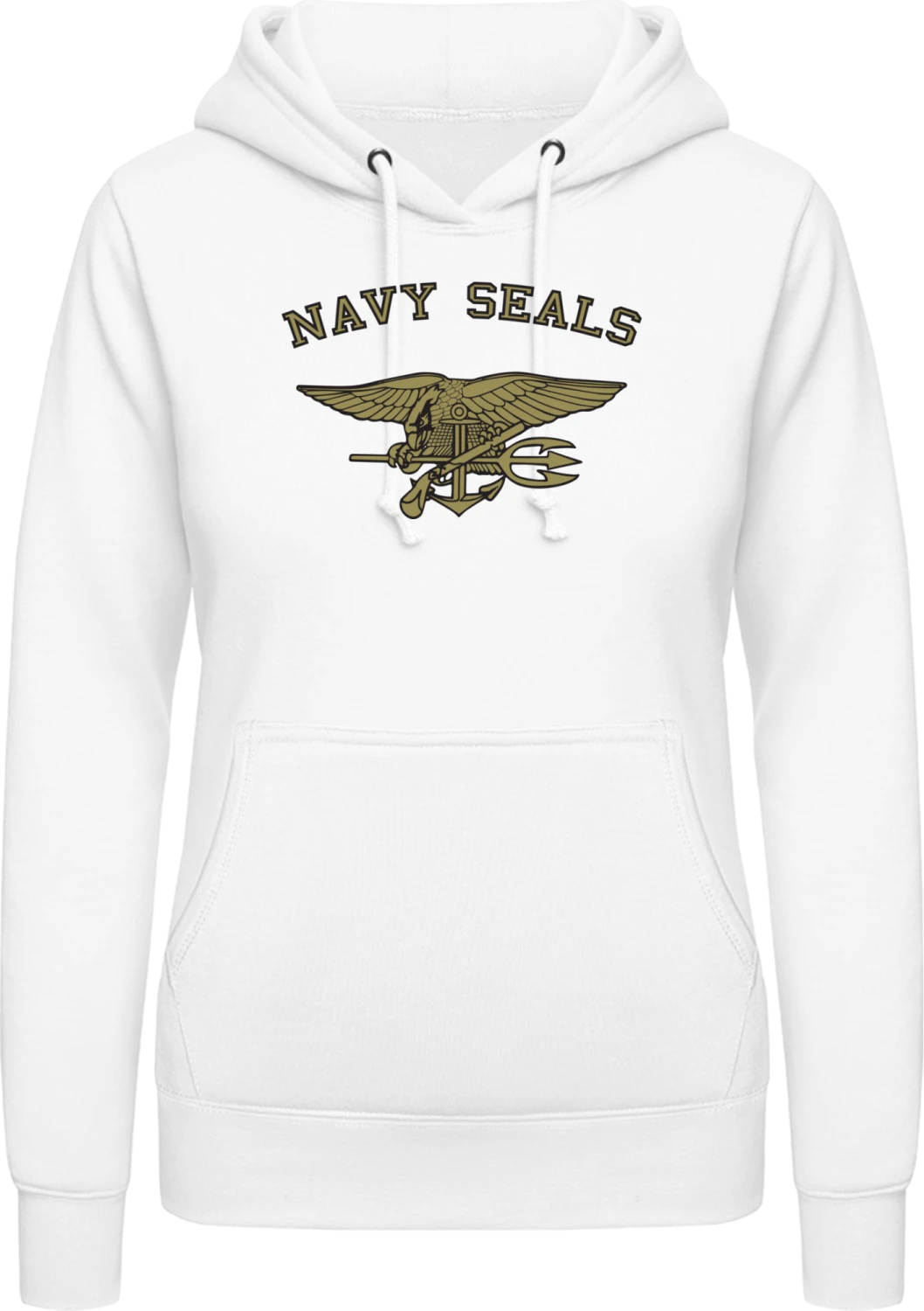 Navy Seals Coat of Arms - Arctic white AWDis ladies hoodie - Front