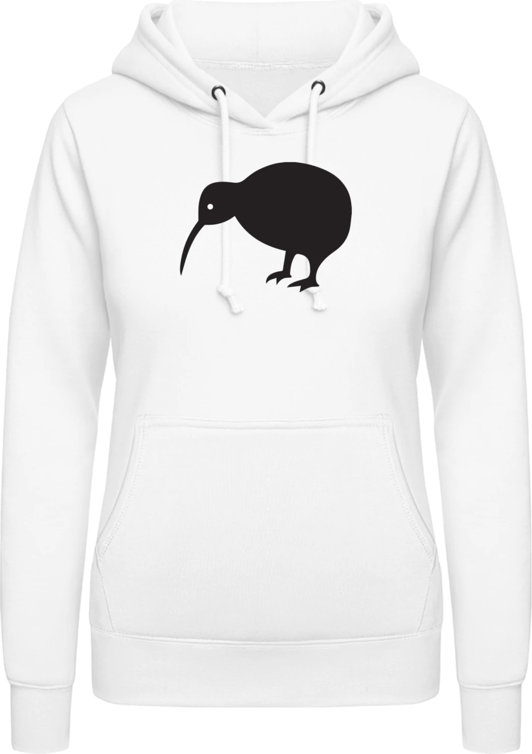 Kiwi Bird - Arctic white AWDis ladies hoodie - Front