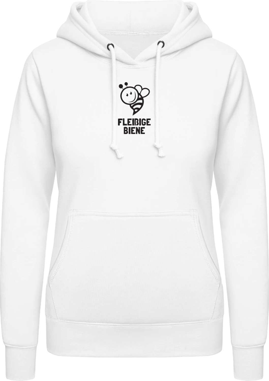 Fleißige Biene - Arctic white AWDis ladies hoodie - Front