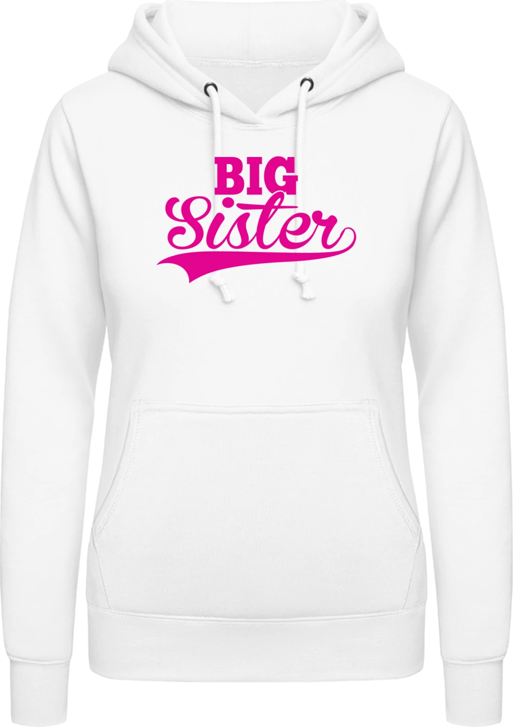 Big Sister Vintage - Arctic white AWDis ladies hoodie - Front