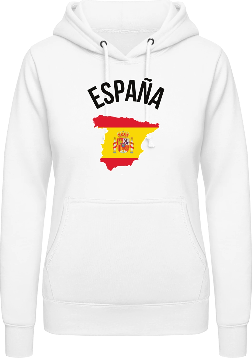 ESPANA Flag Fan - Arctic white AWDis ladies hoodie - Front