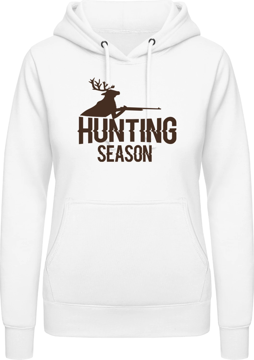 Hunting Season - Arctic white AWDis ladies hoodie - Front