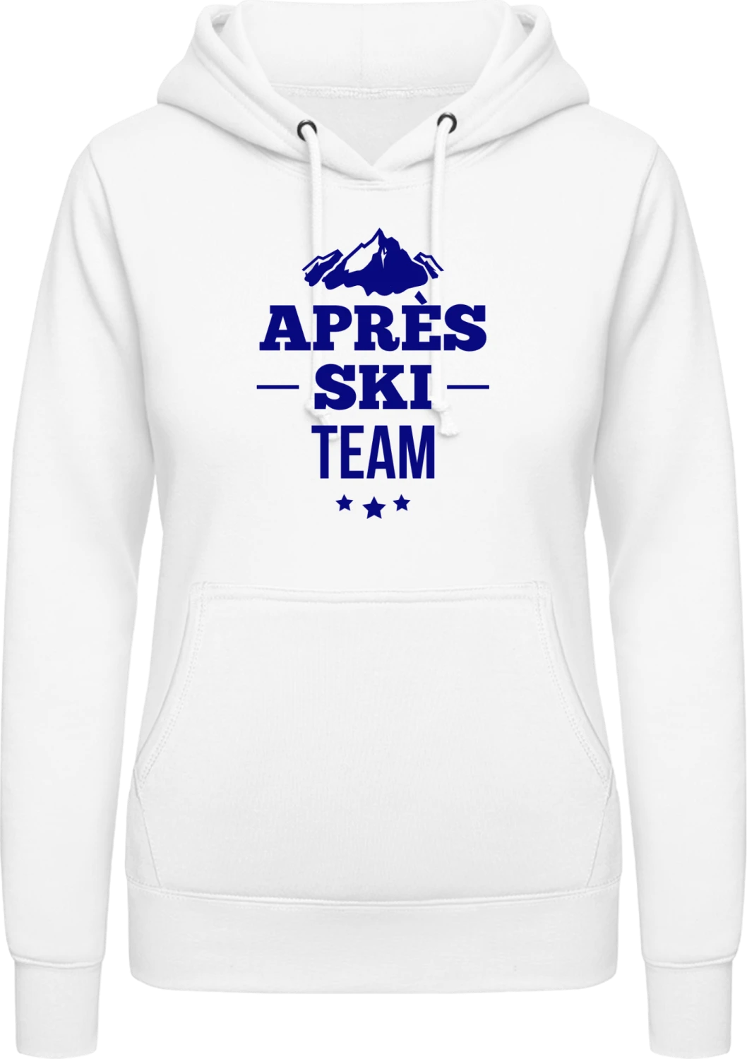 Après Ski Team Logo - Arctic white AWDis ladies hoodie - Front